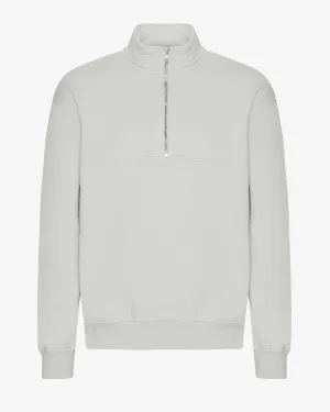 Organic Quarter Zip - Limestone Grey