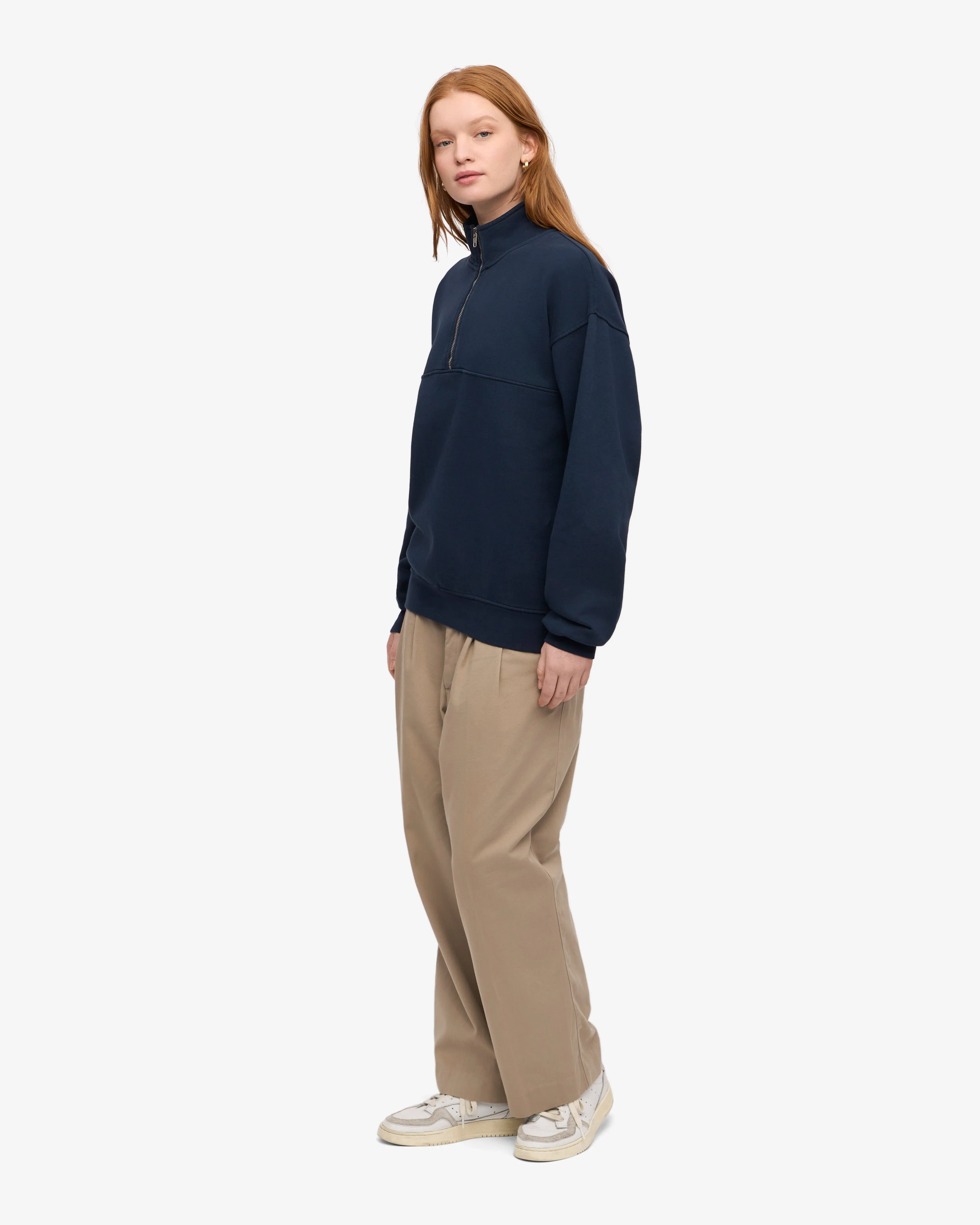 Organic Quarter Zip - Navy Blue
