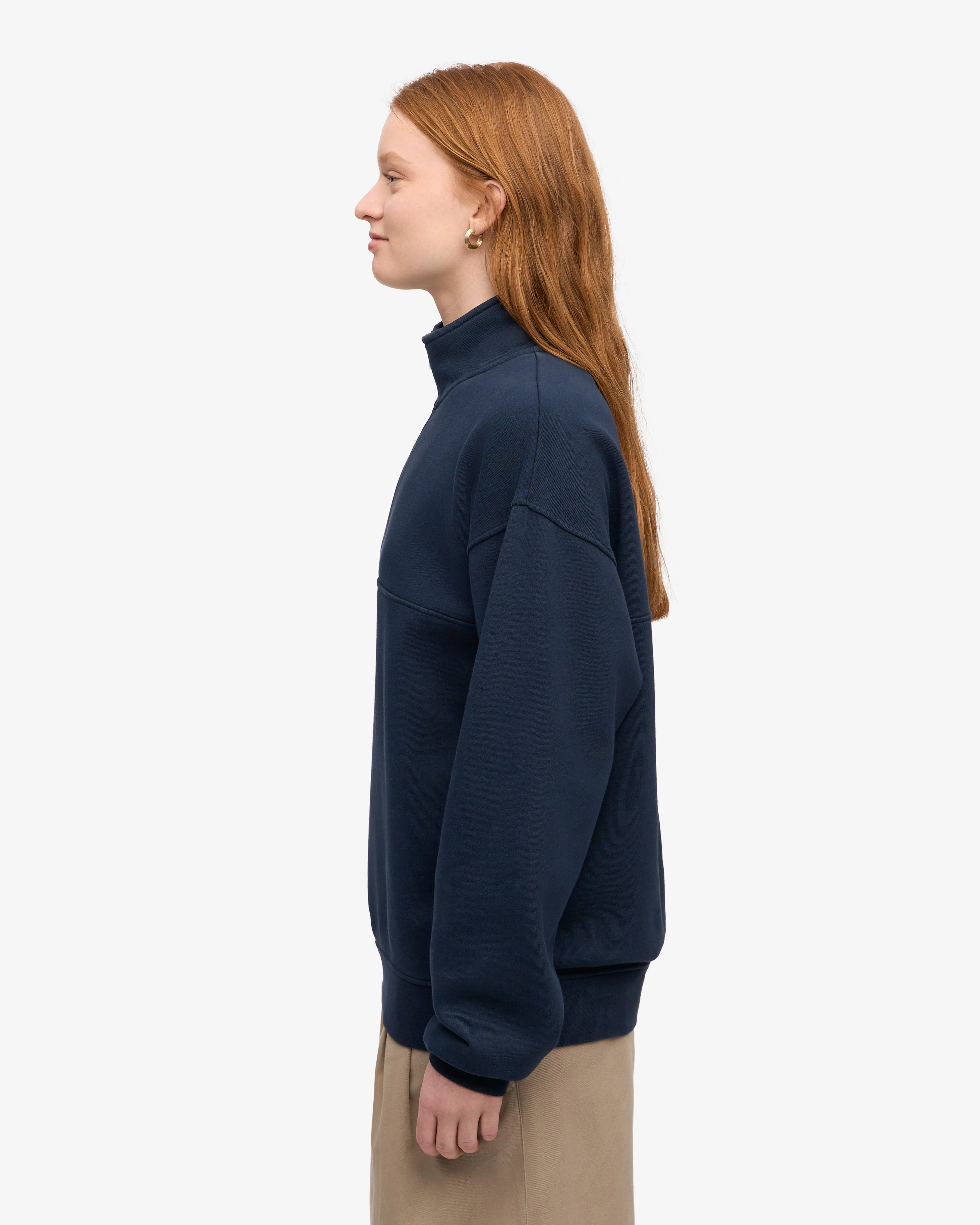 Organic Quarter Zip - Navy Blue