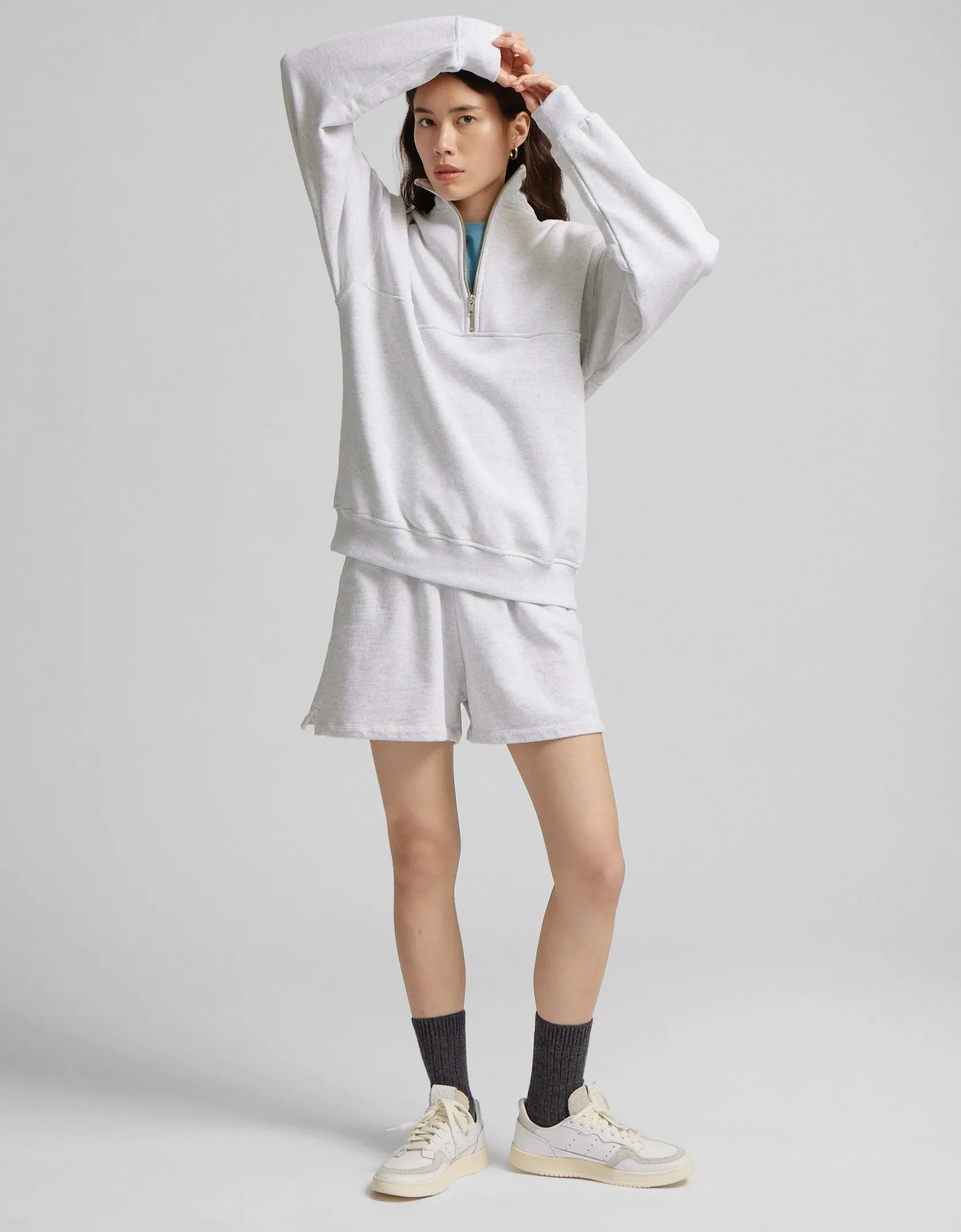 Organic Quarter Zip - Neptune Blue