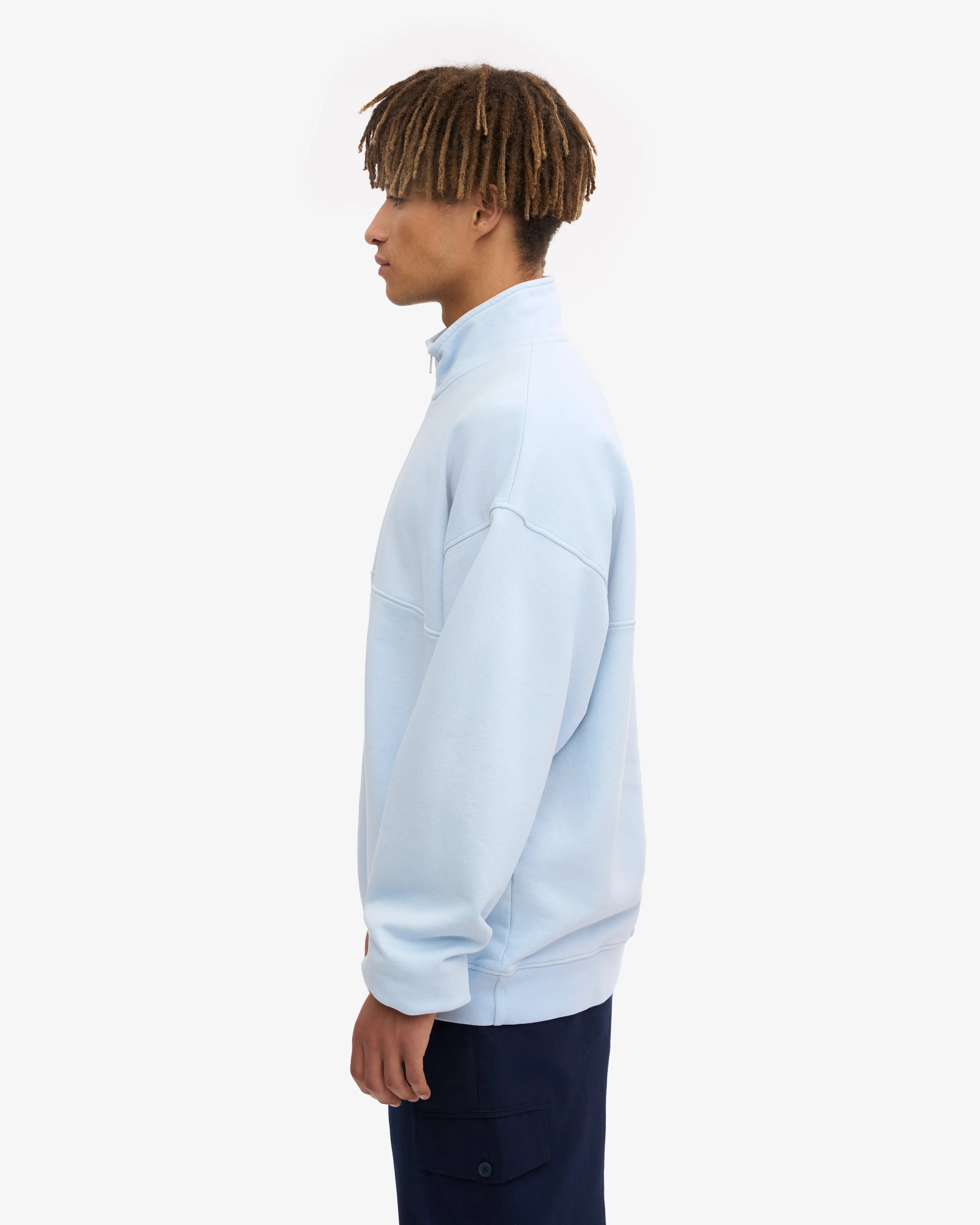 Organic Quarter Zip - Polar Blue