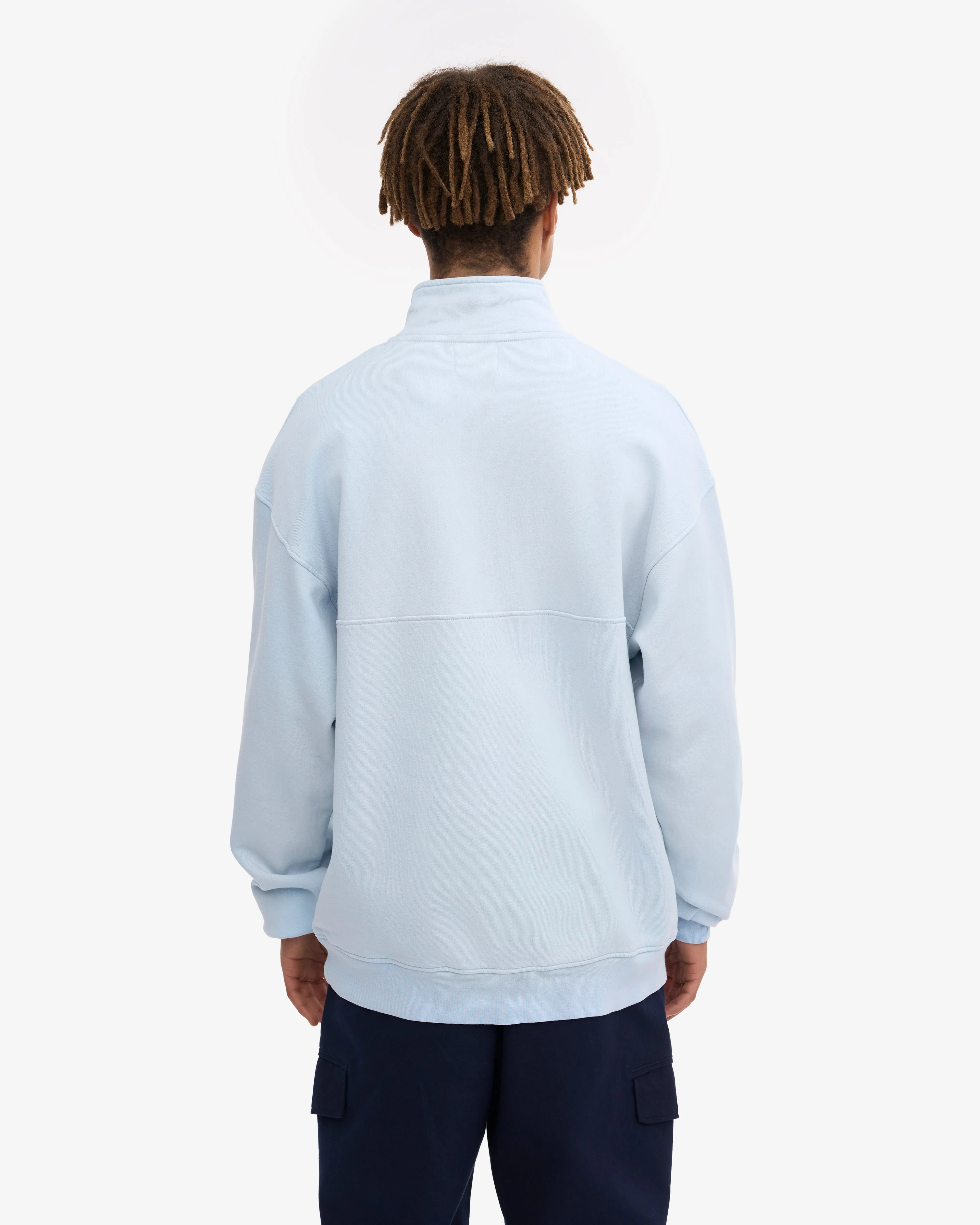 Organic Quarter Zip - Polar Blue