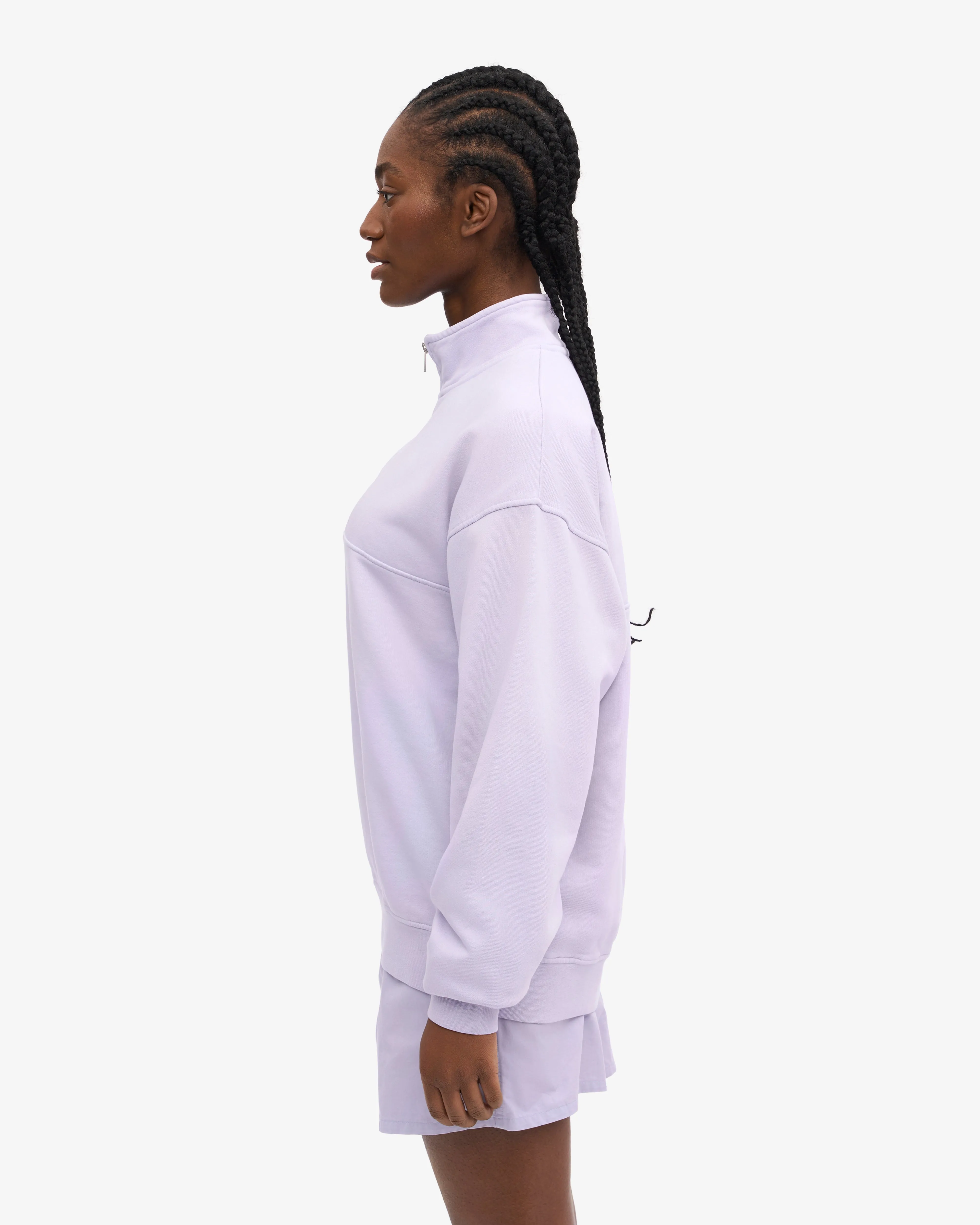 Organic Quarter Zip - Soft Lavender