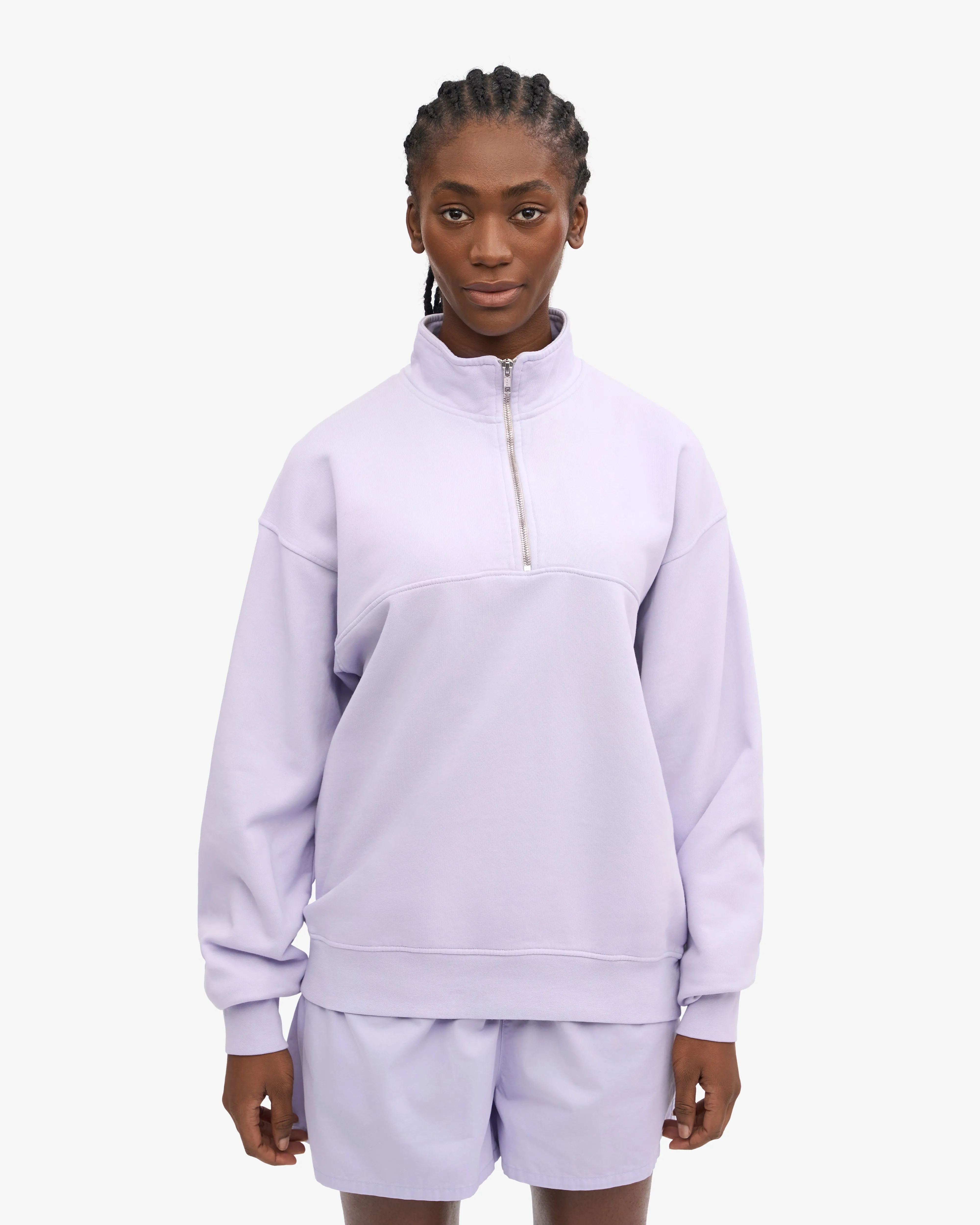Organic Quarter Zip - Soft Lavender