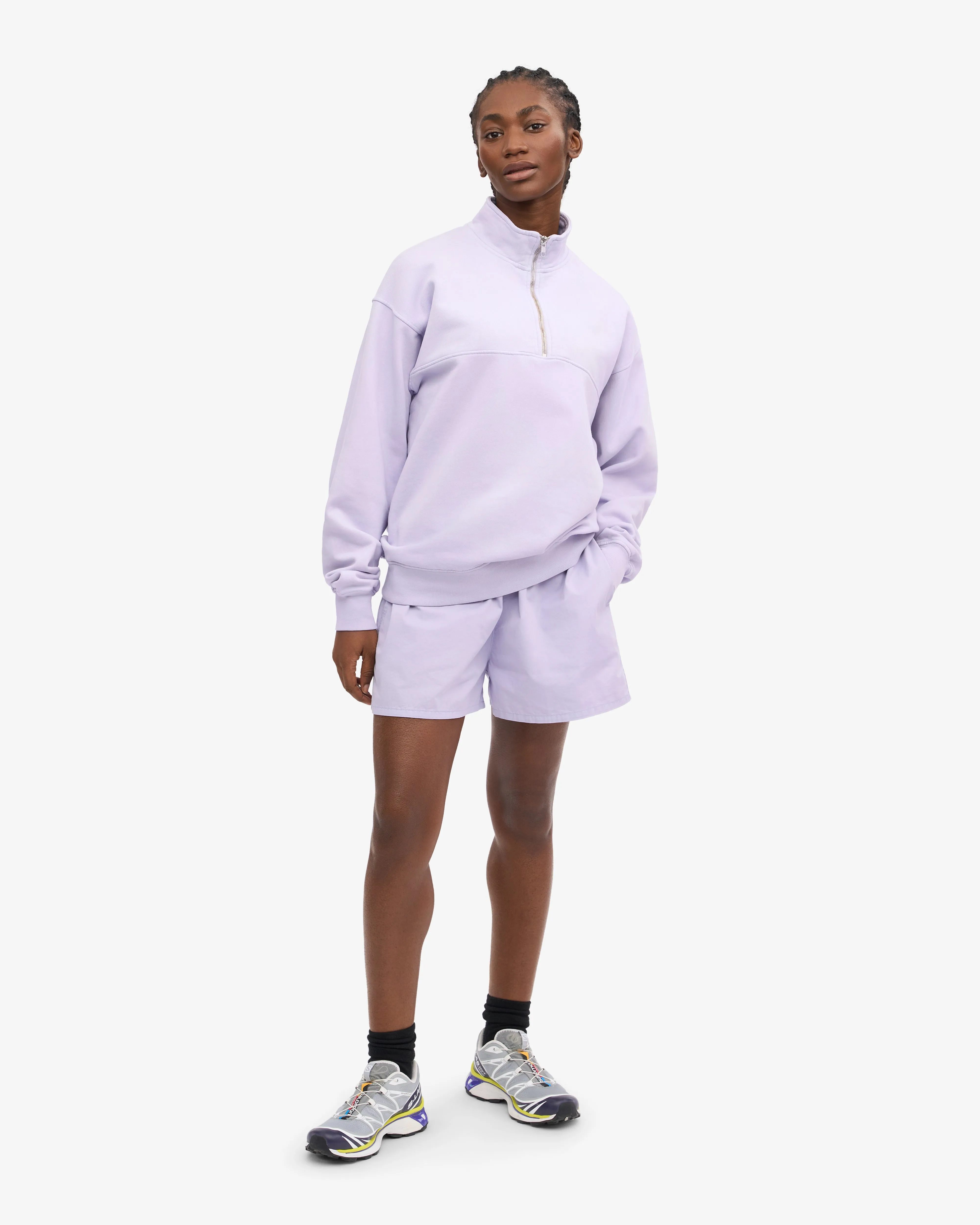 Organic Quarter Zip - Soft Lavender