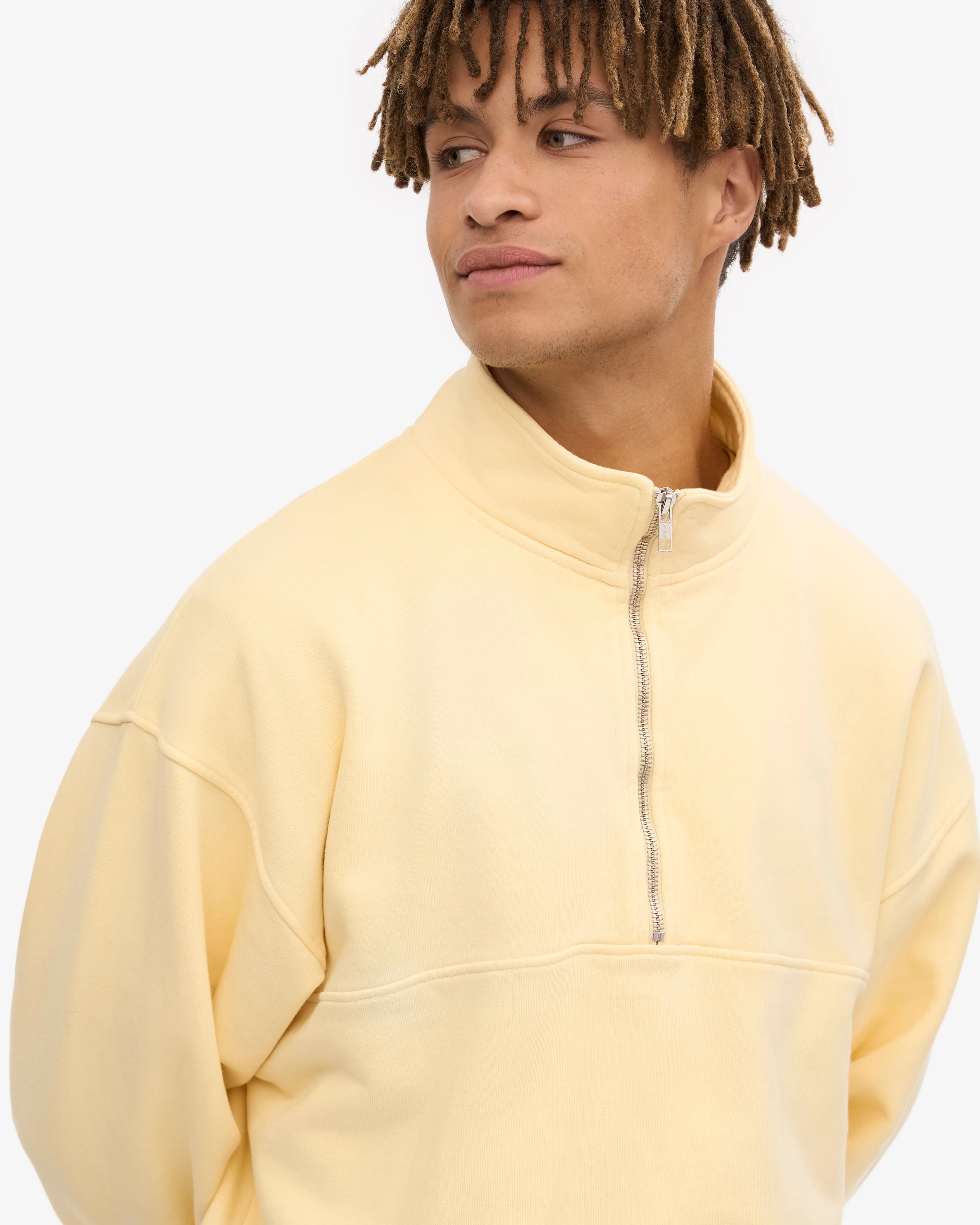 Organic Quarter Zip - Soft Yellow
