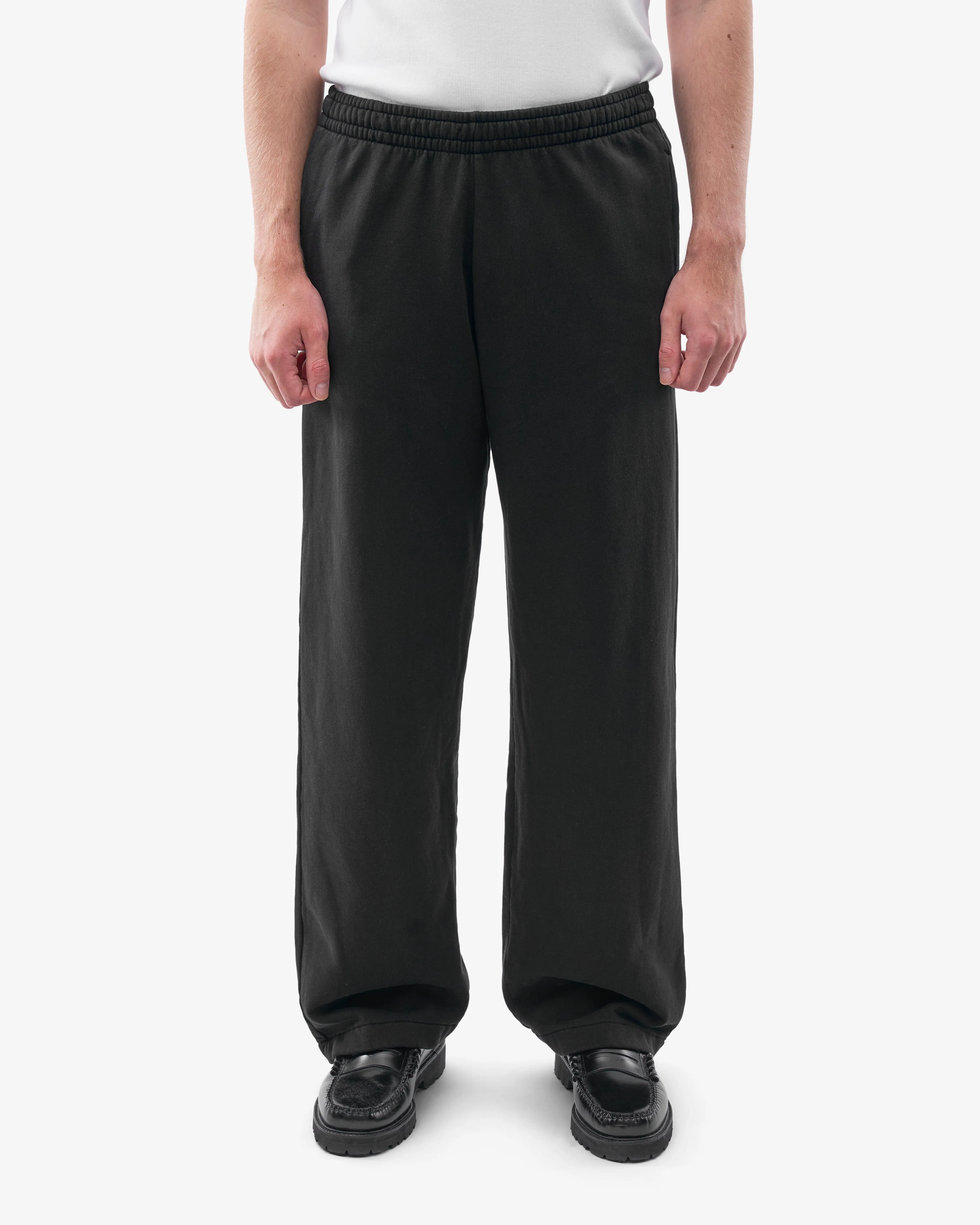 Organic Straight Leg Sweatpants - Deep Black