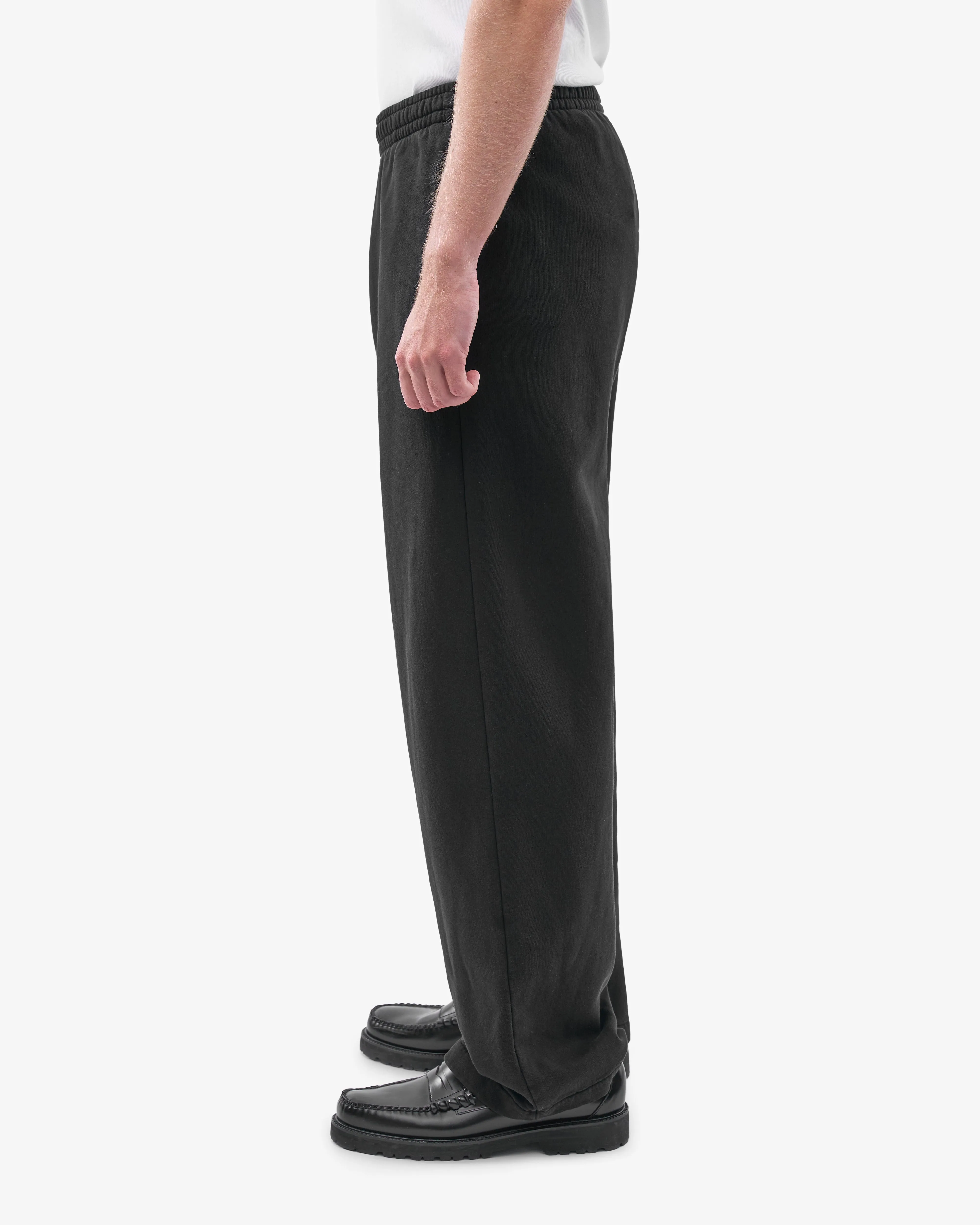 Organic Straight Leg Sweatpants - Deep Black