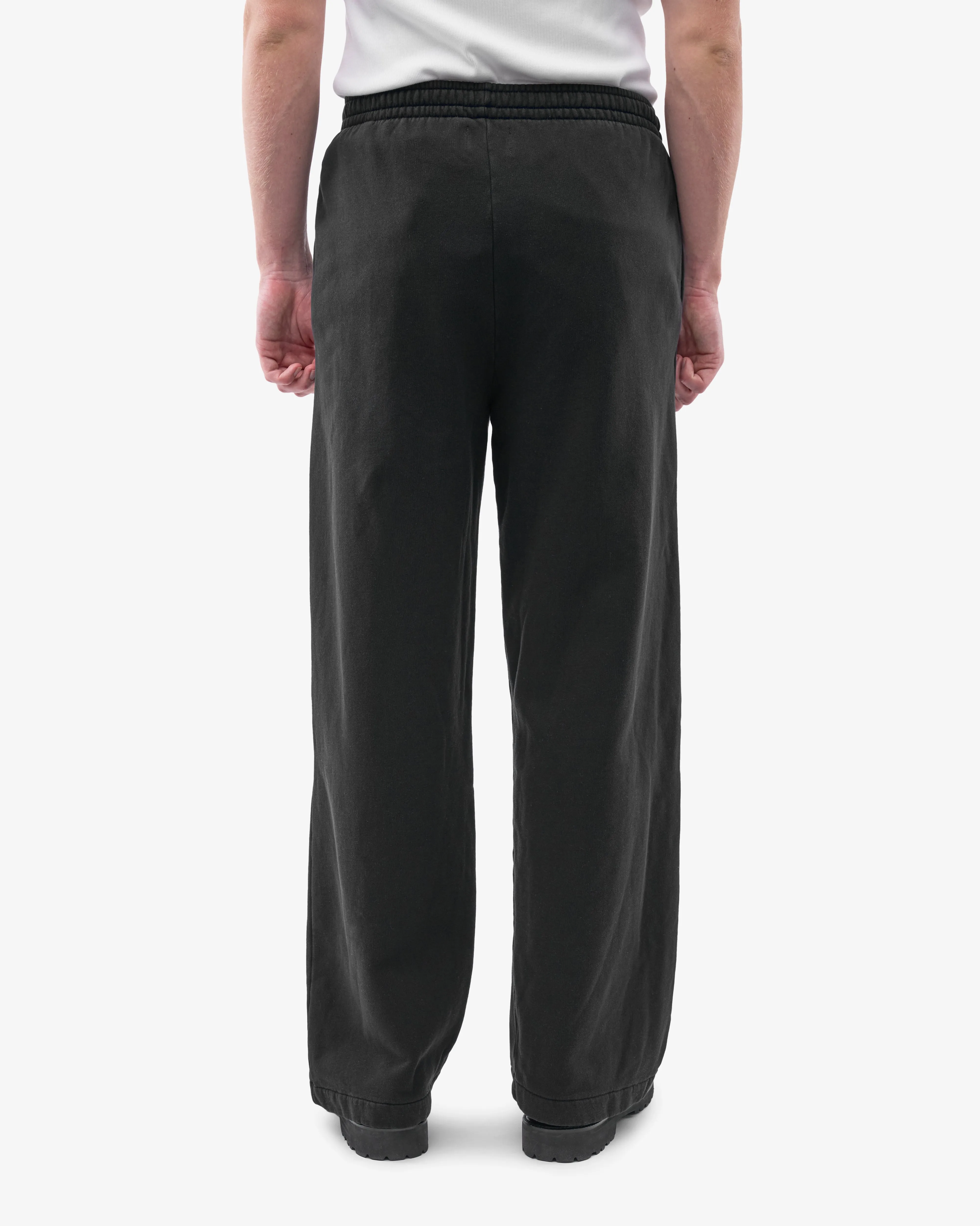 Organic Straight Leg Sweatpants - Deep Black