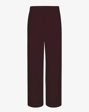 Organic Straight Leg Sweatpants - Oxblood Red