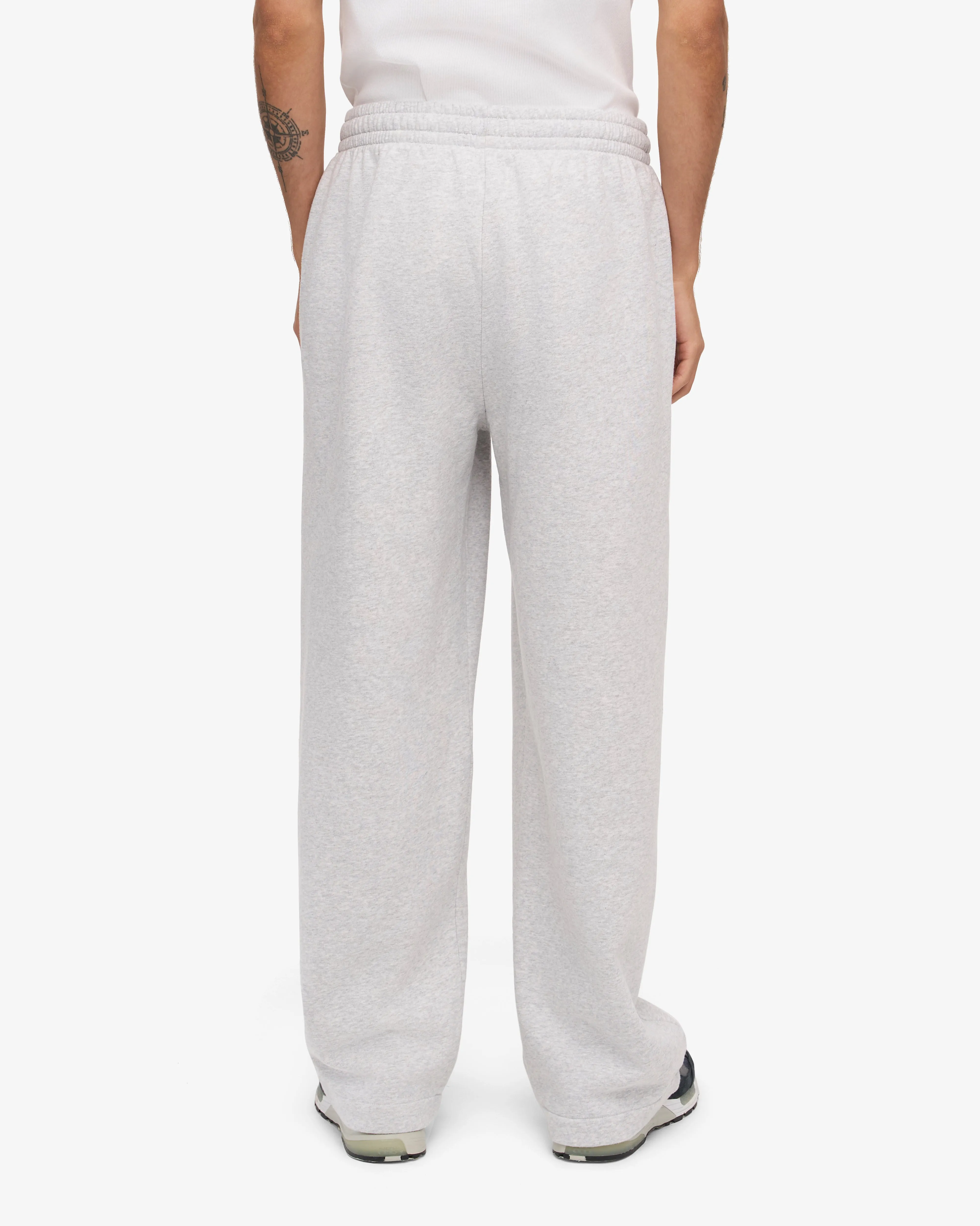 Organic Straight Leg Sweatpants - Snow Melange