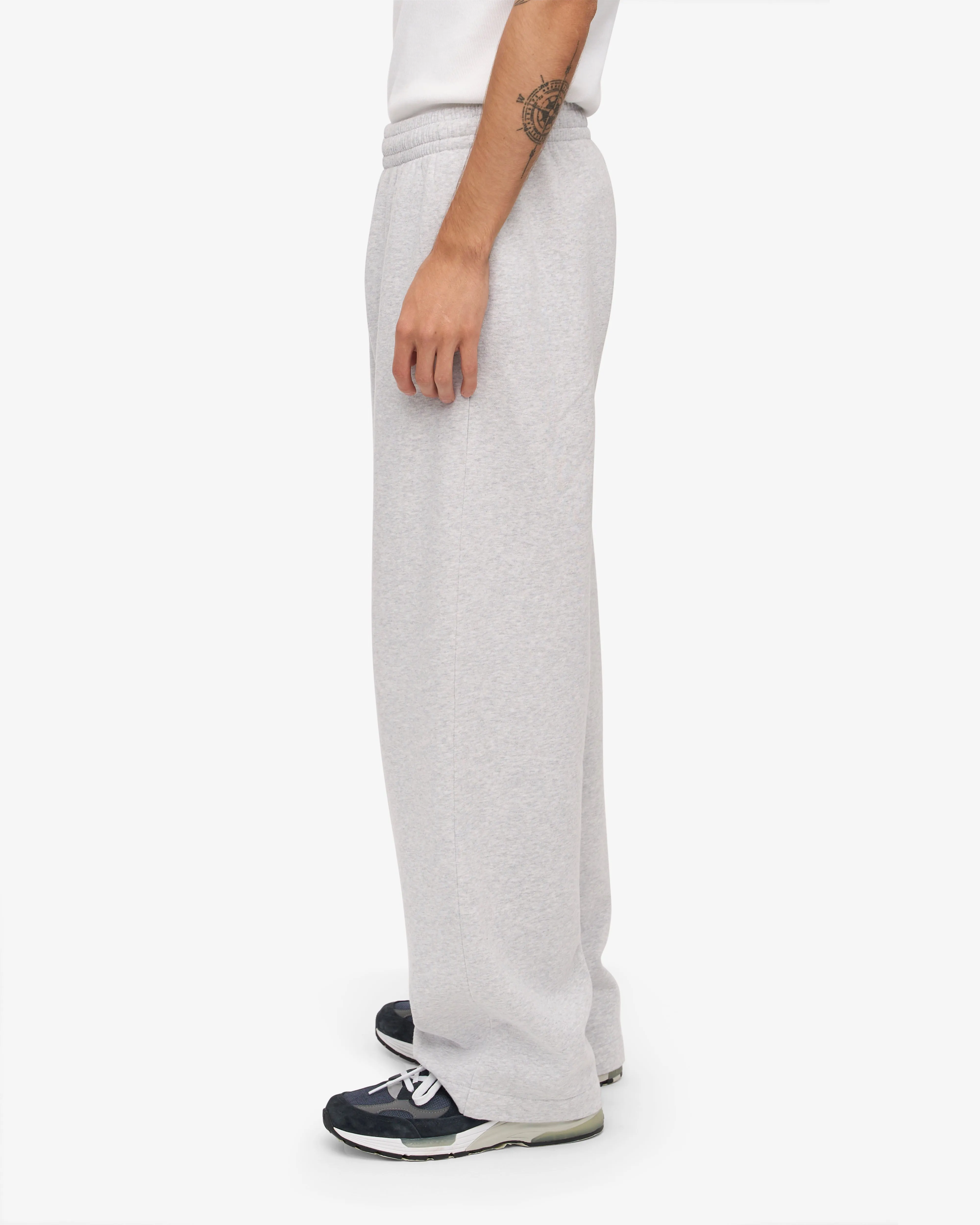 Organic Straight Leg Sweatpants - Snow Melange