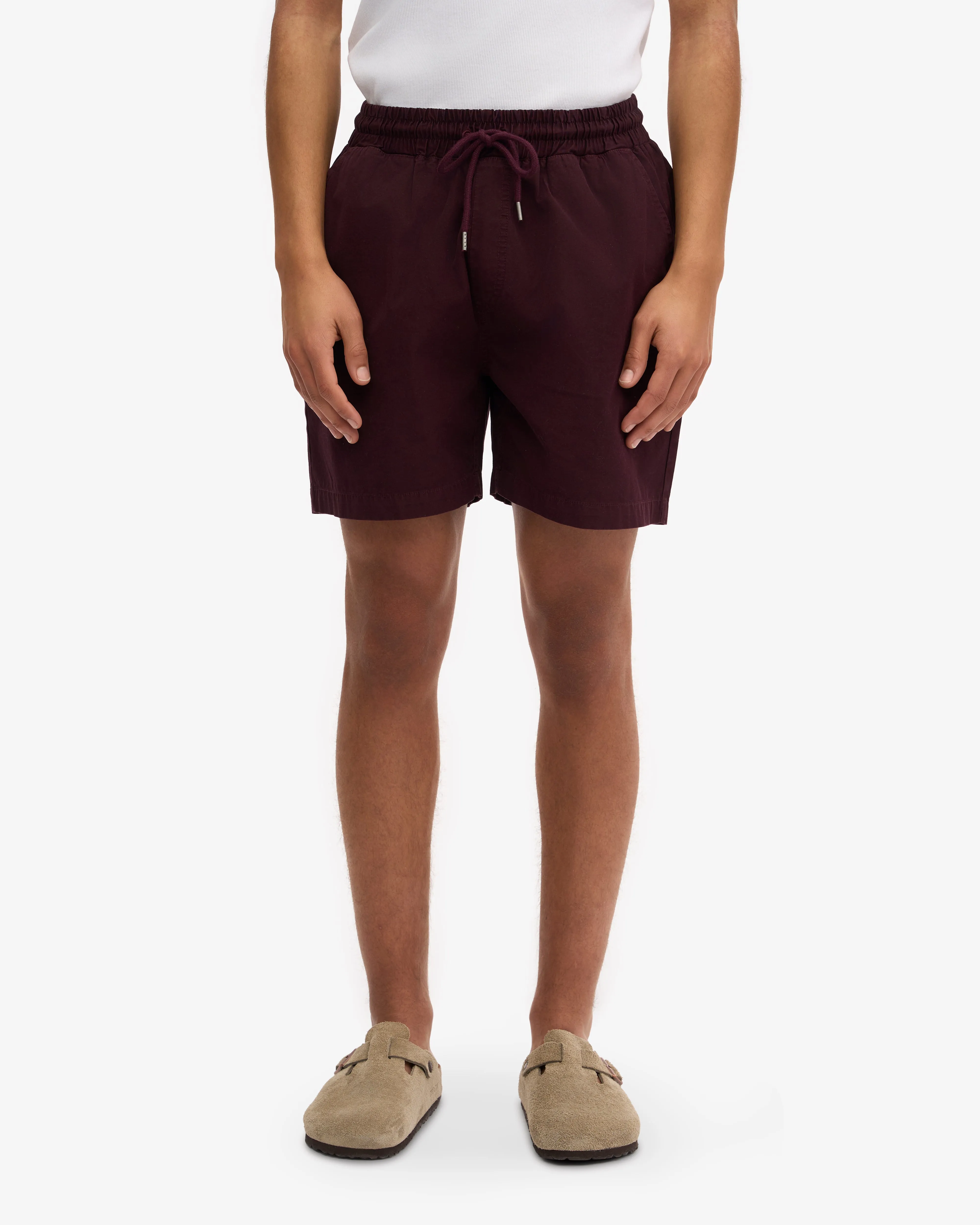Organic Twill Shorts - Oxblood Red