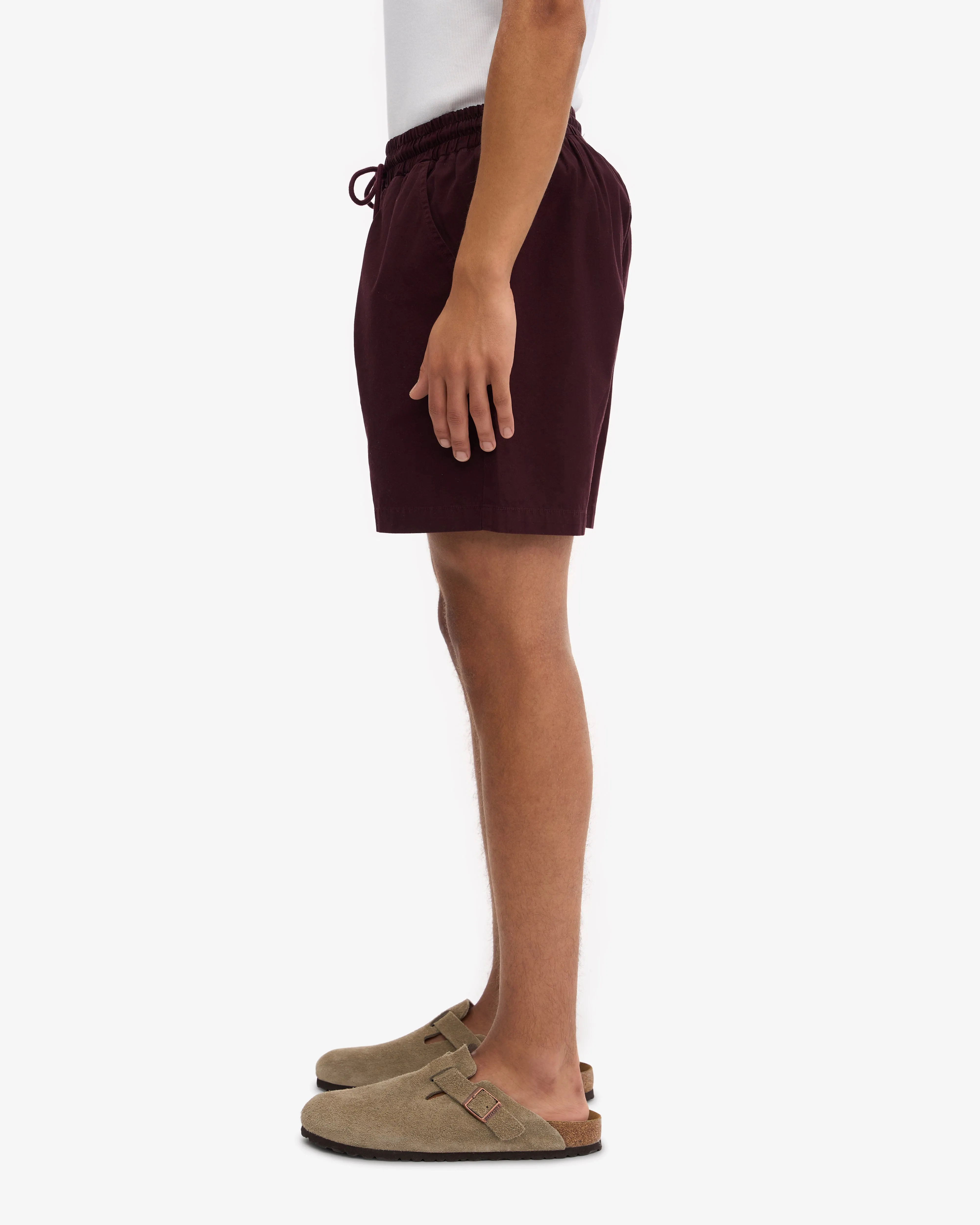 Organic Twill Shorts - Oxblood Red