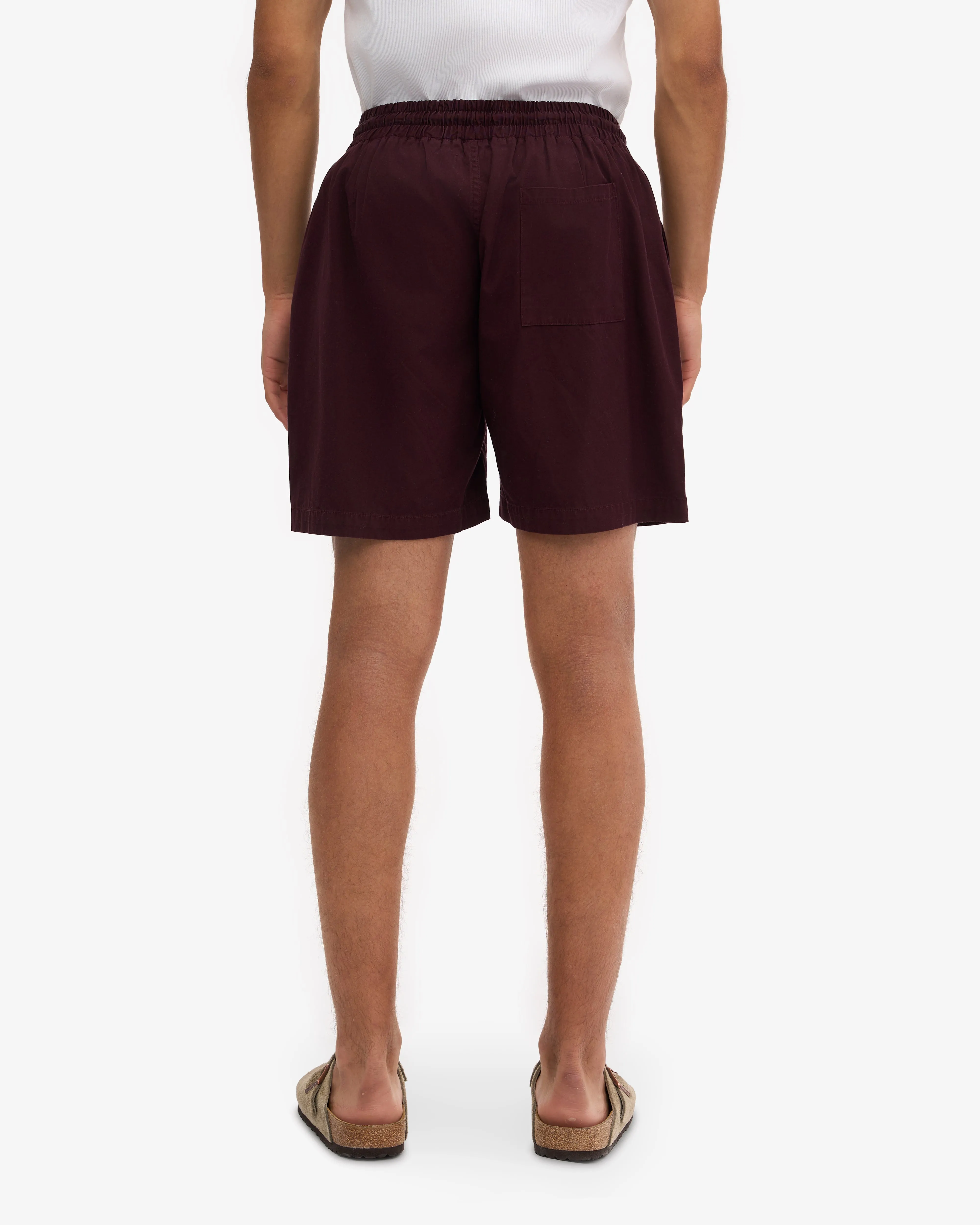 Organic Twill Shorts - Oxblood Red