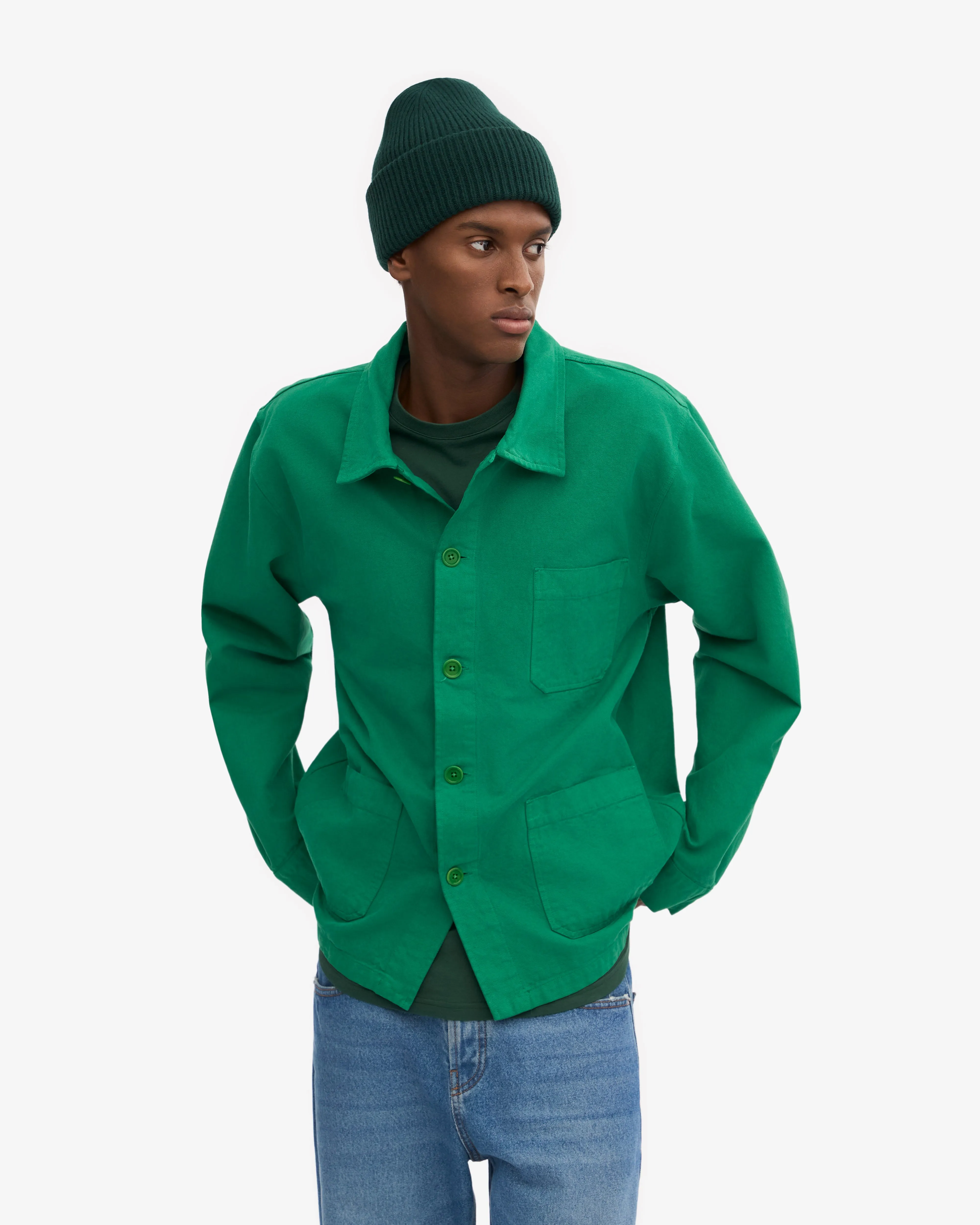 Organic Workwear Jacket - Kelly Green