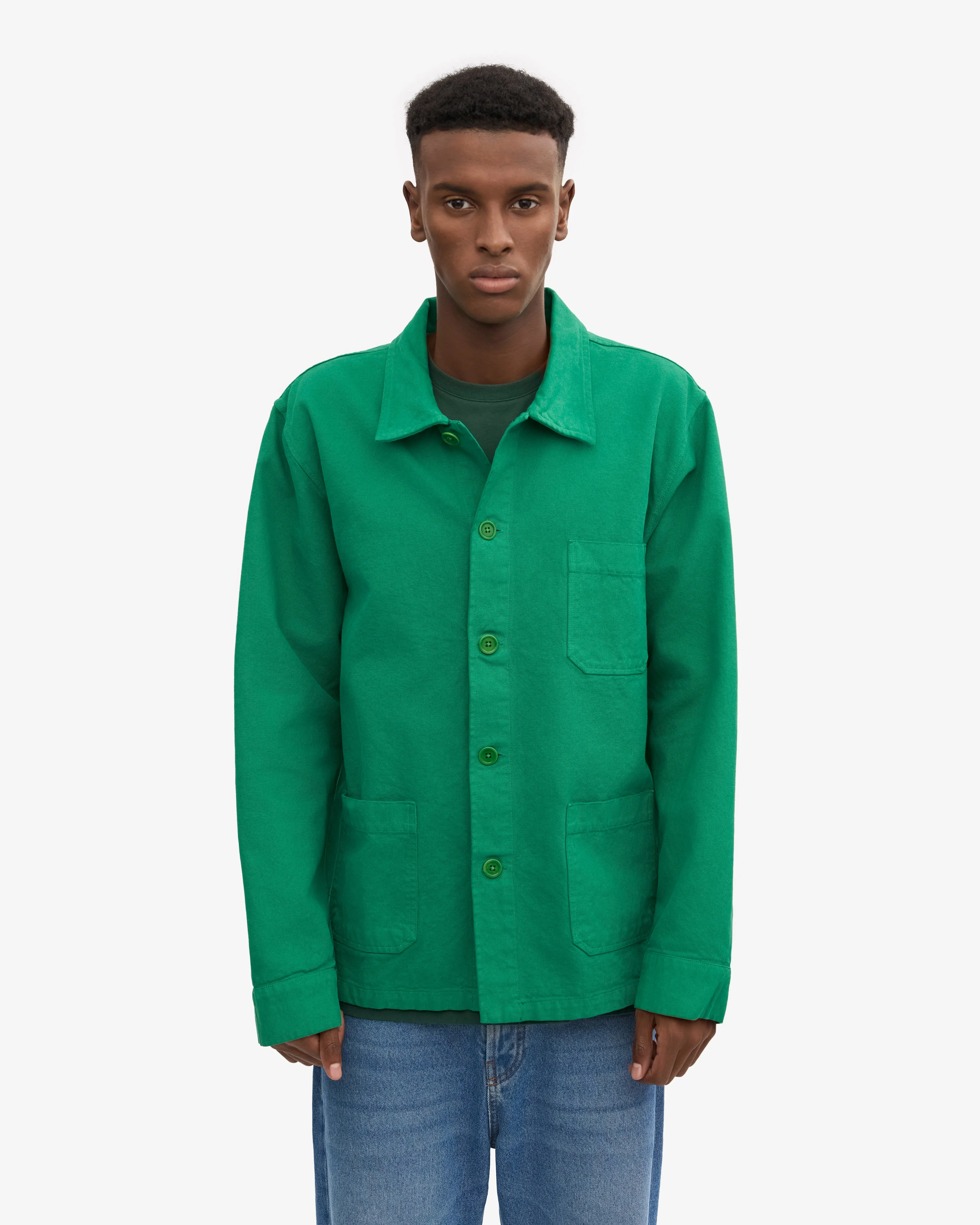 Organic Workwear Jacket - Kelly Green