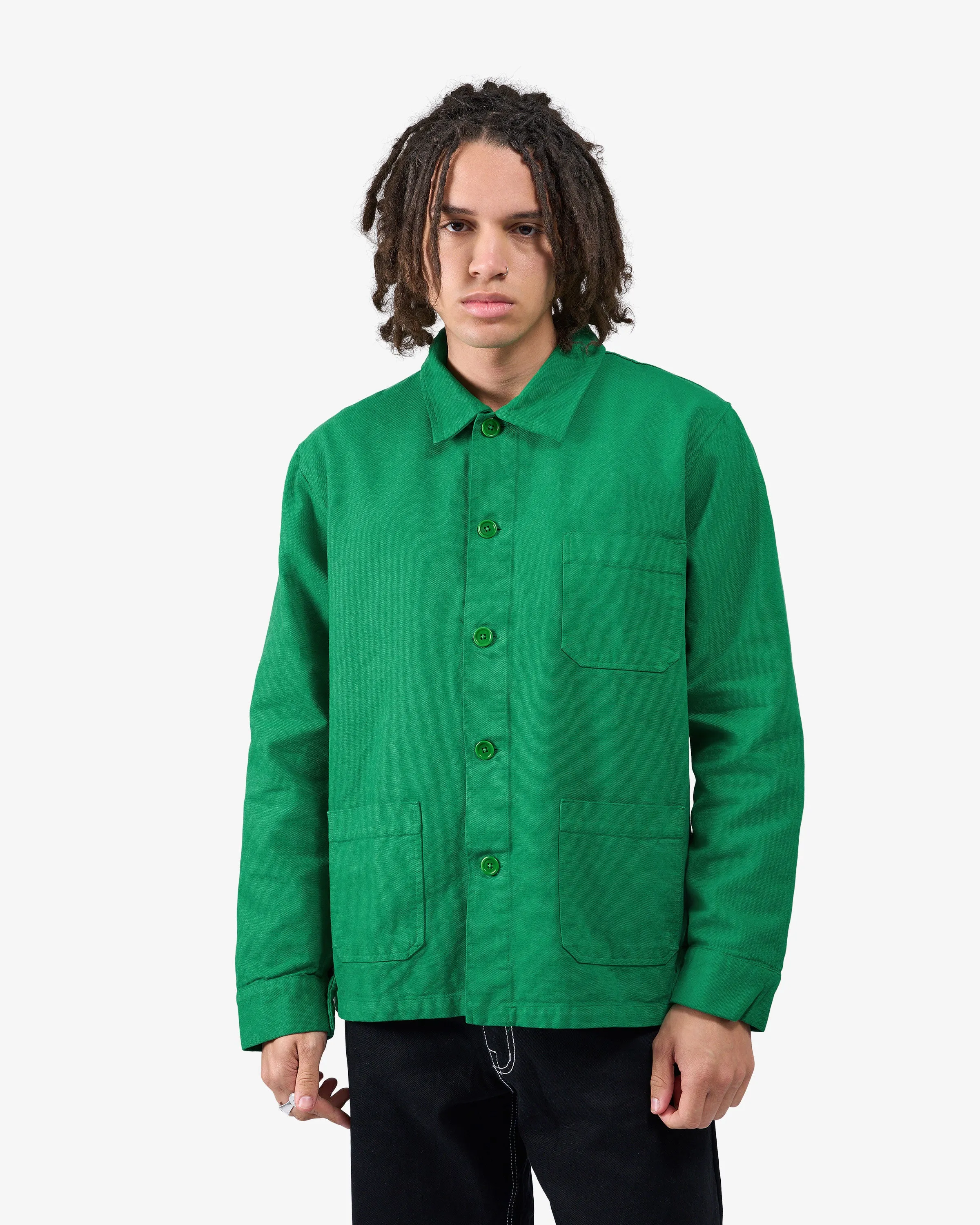 Organic Workwear Jacket - Red Tangerine