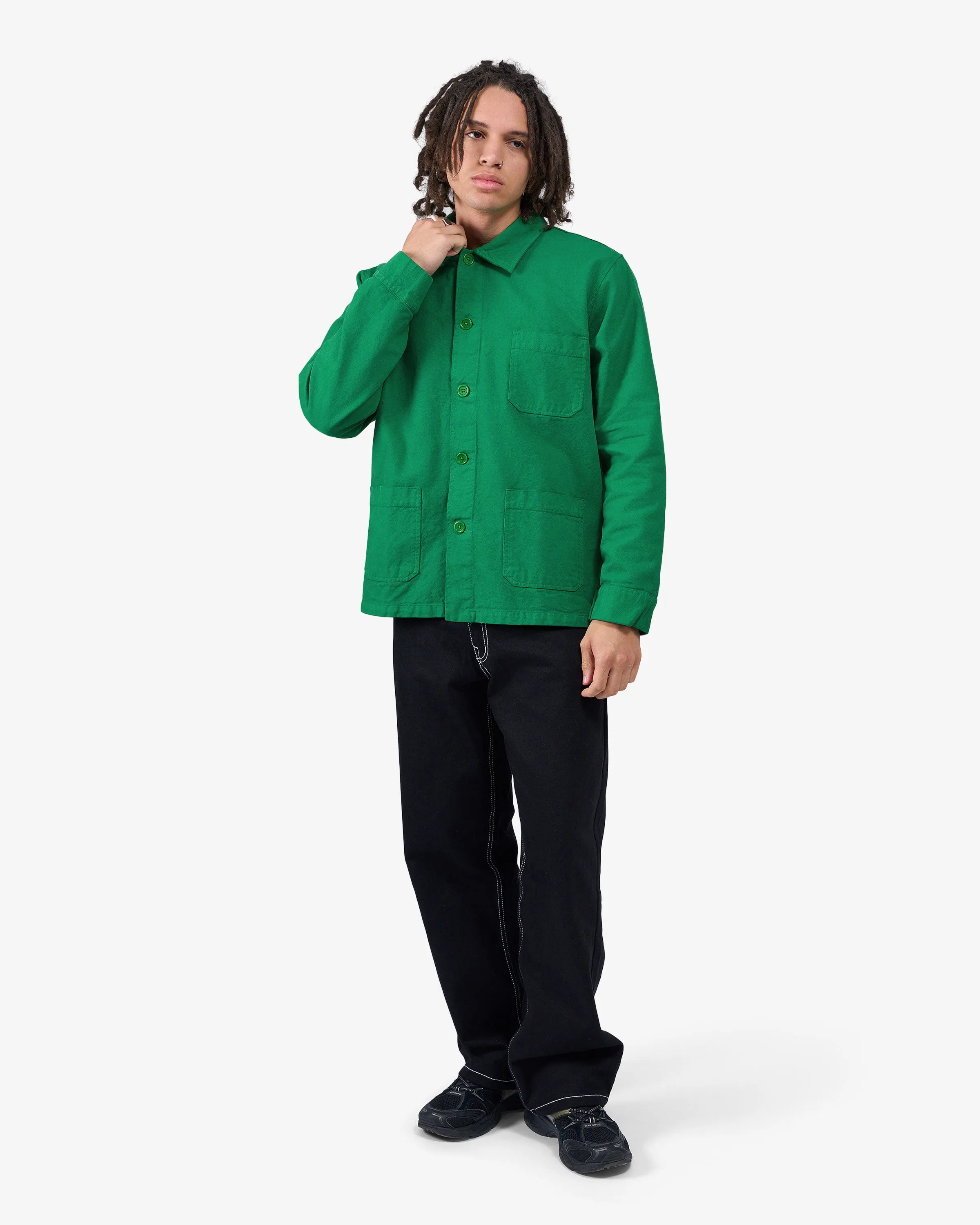 Organic Workwear Jacket - Red Tangerine