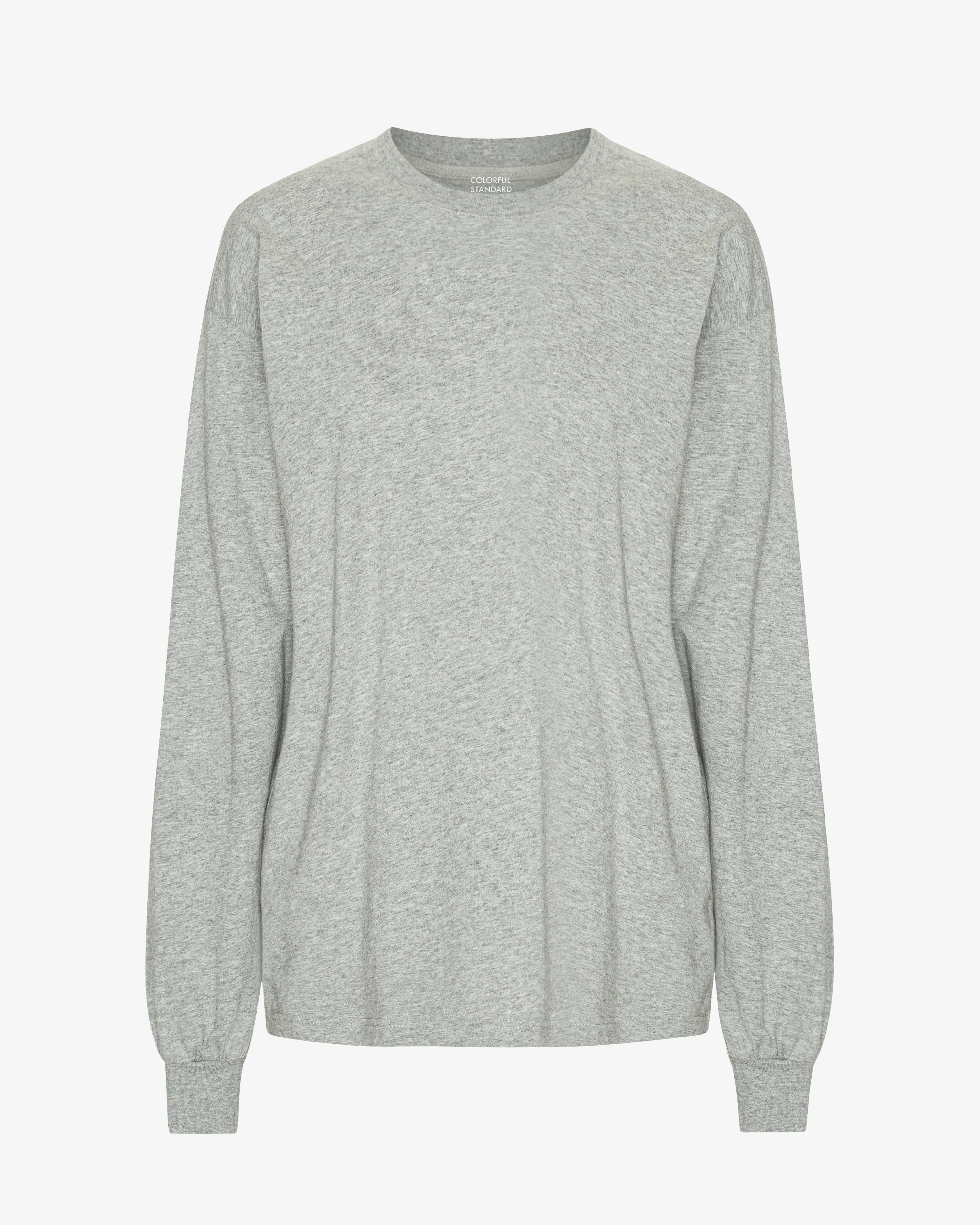 Oversized Organic LS T-Shirt - Heather Grey