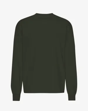Oversized Organic LS T-Shirt - Hunter Green