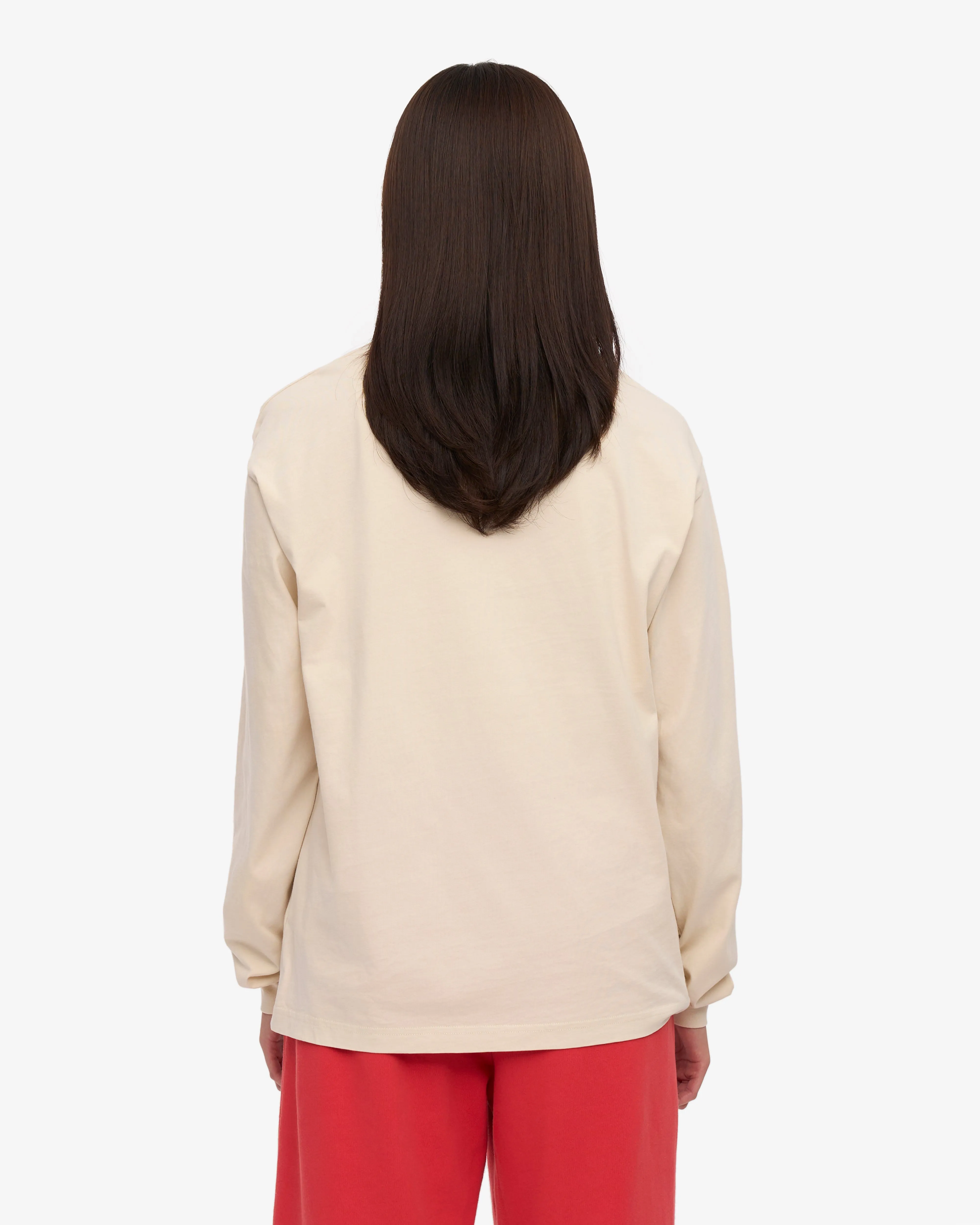 Oversized Organic LS T-Shirt - Ivory White