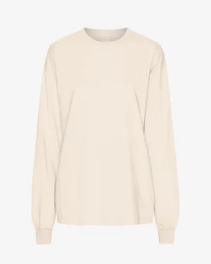 Oversized Organic LS T-Shirt - Ivory White