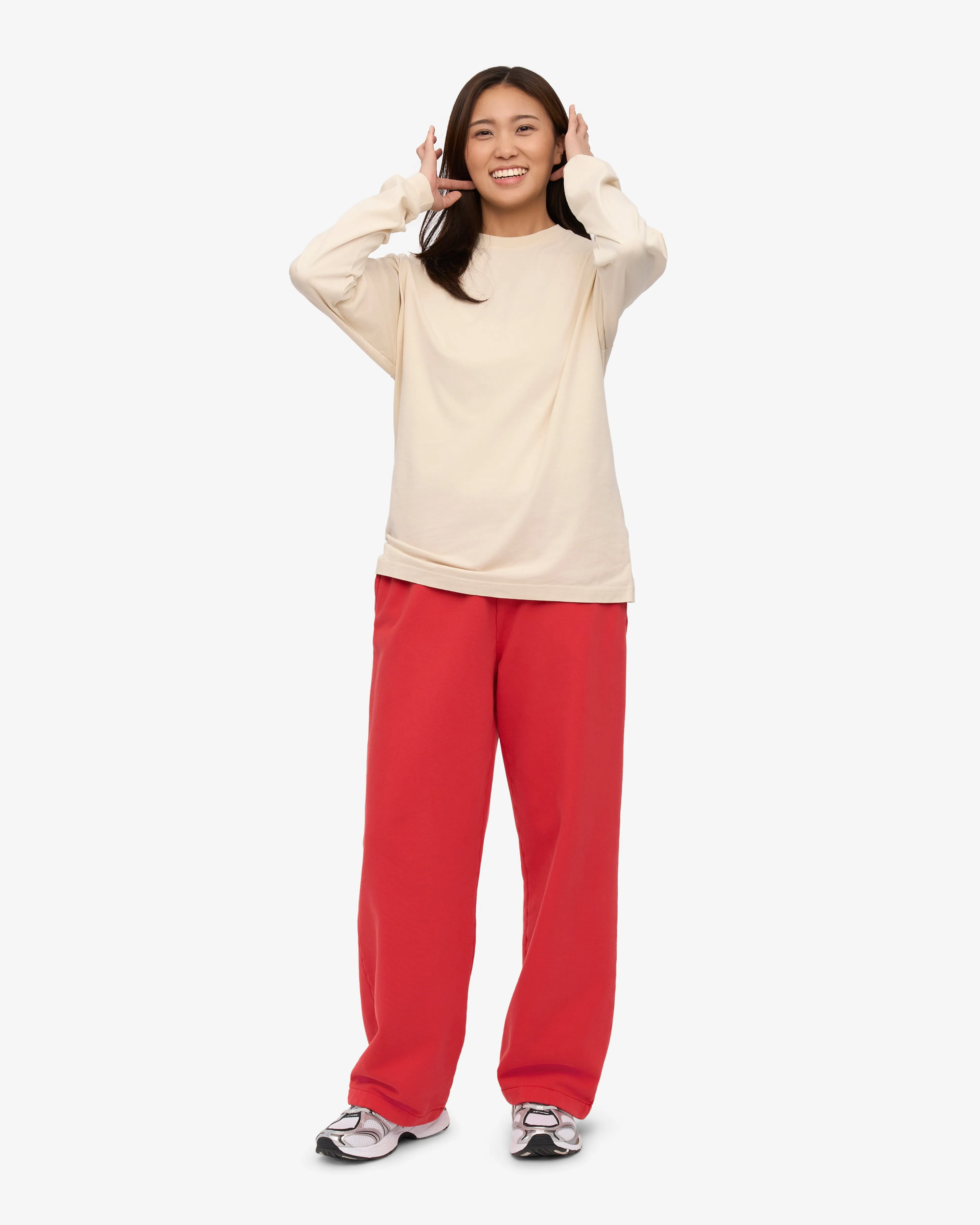 Oversized Organic LS T-Shirt - Ivory White