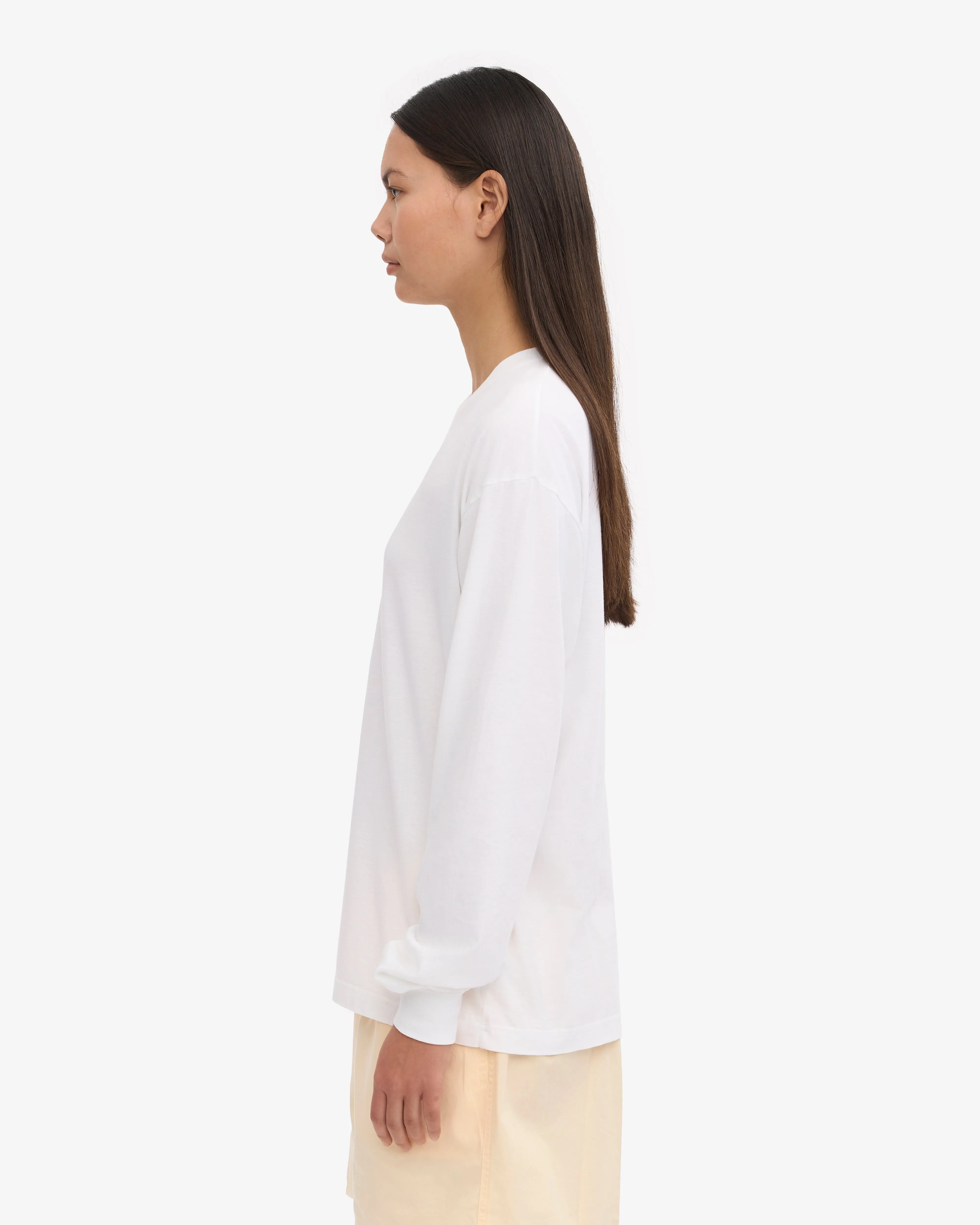 Oversized Organic LS T-Shirt - Optical White