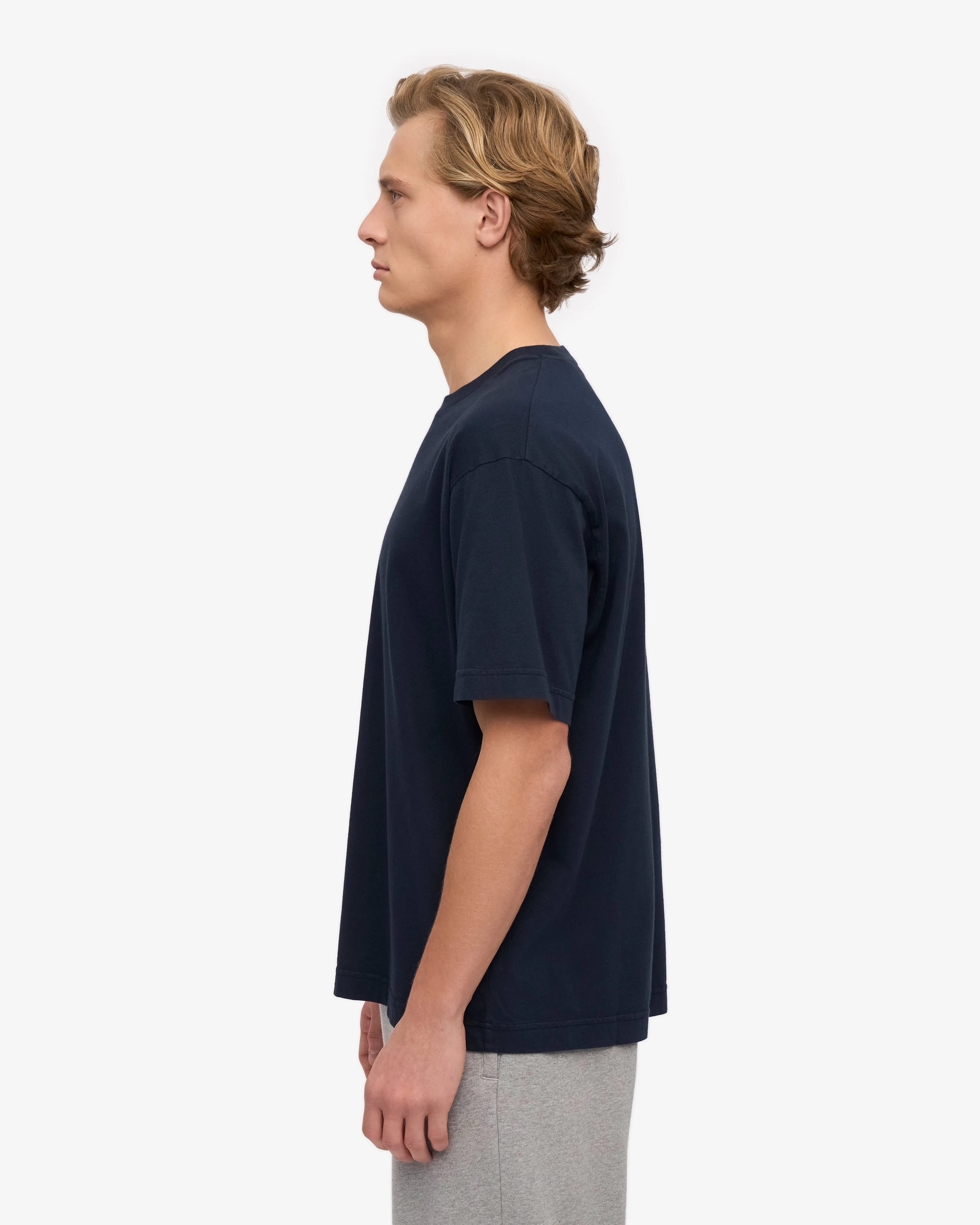 Oversized Organic T-Shirt - Navy Blue