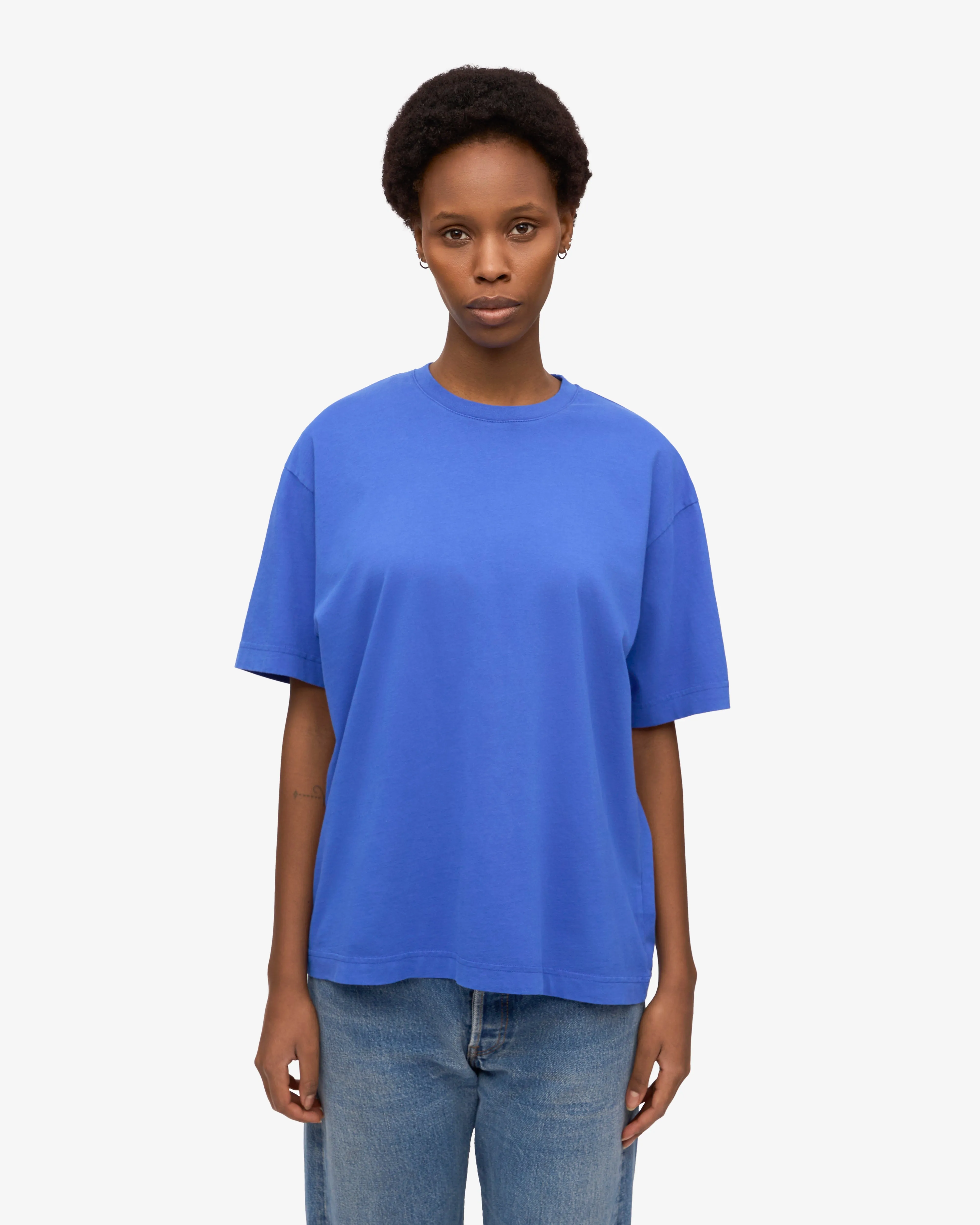 Oversized Organic T-Shirt - Sapphire Blue