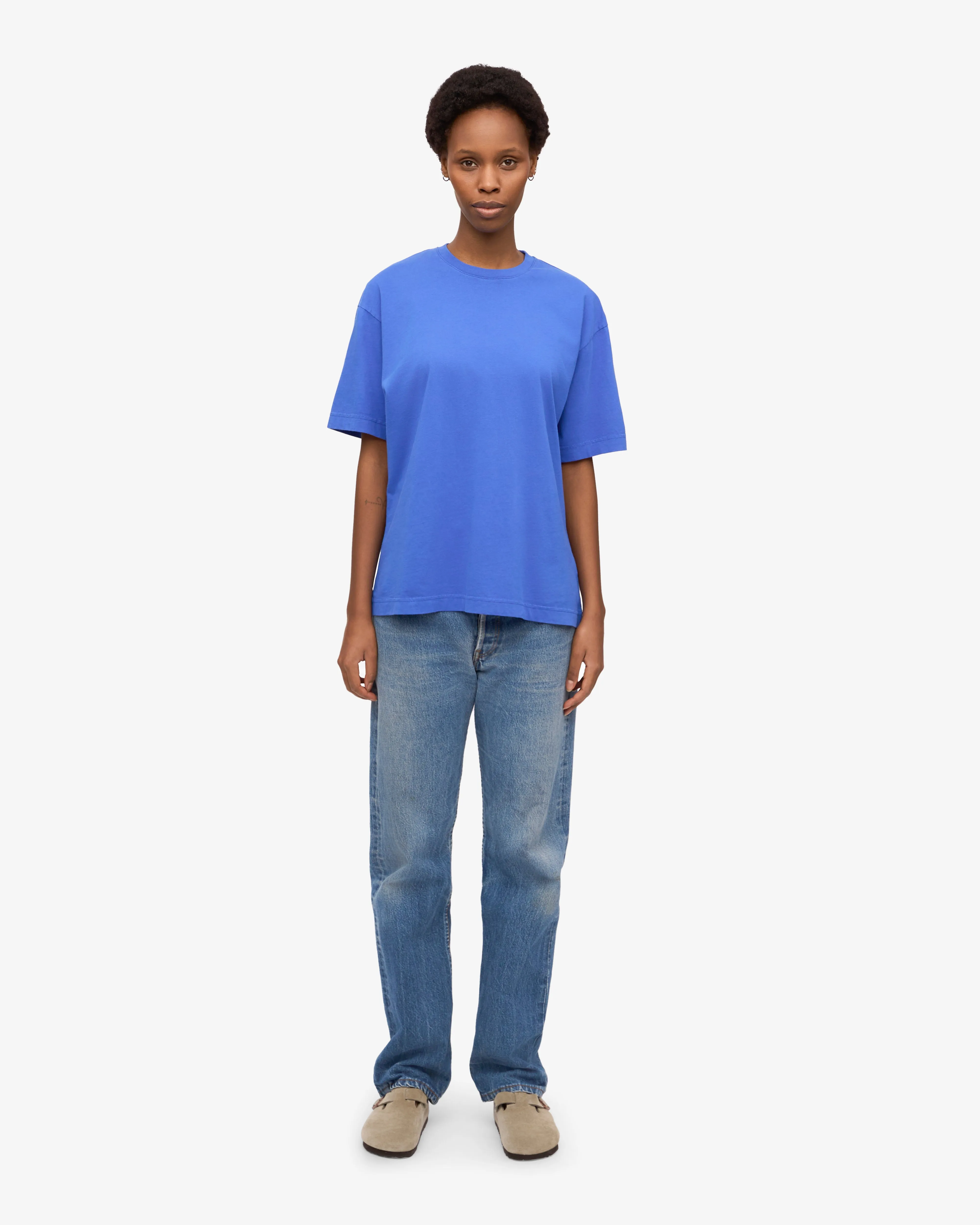 Oversized Organic T-Shirt - Sapphire Blue