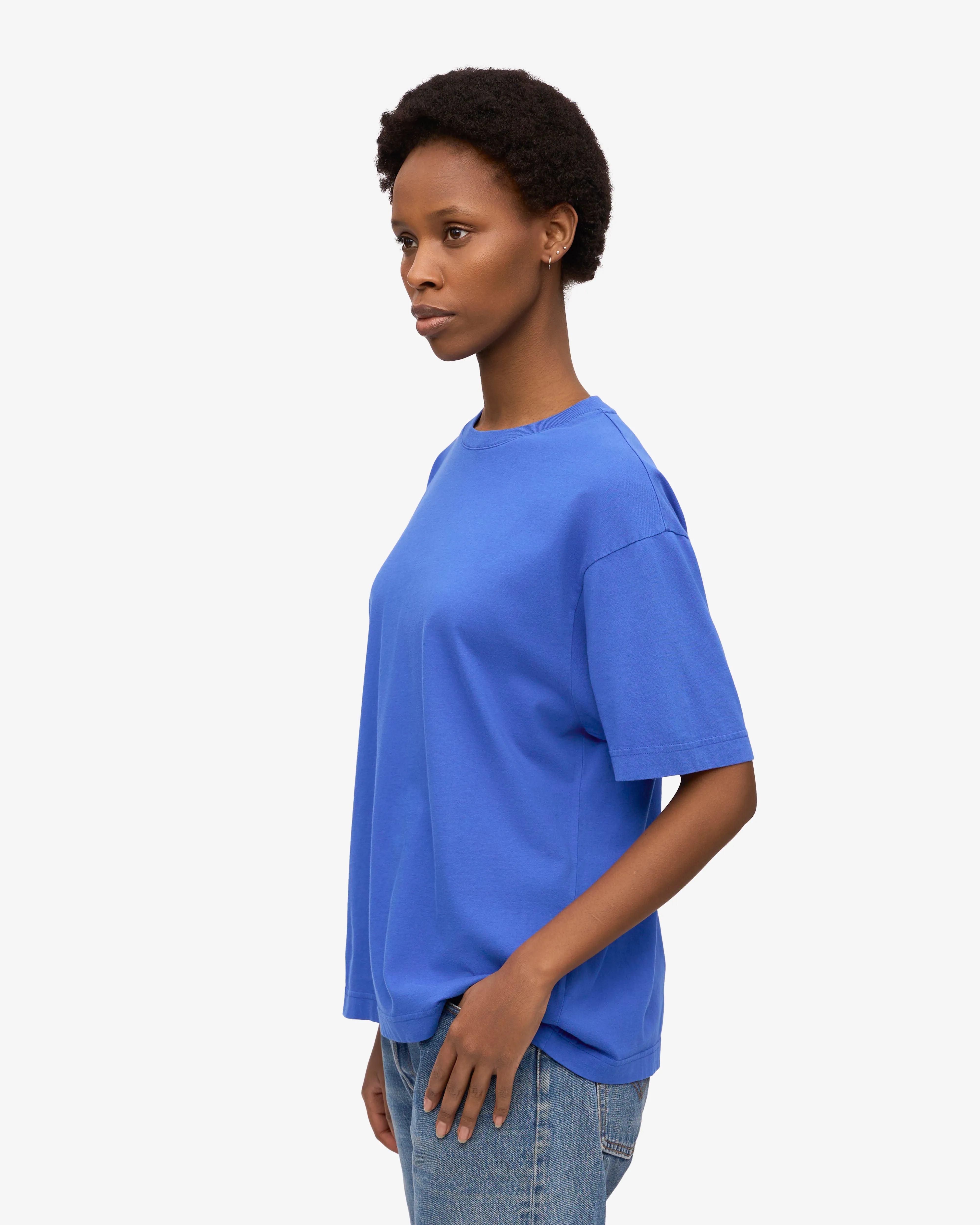 Oversized Organic T-Shirt - Sapphire Blue