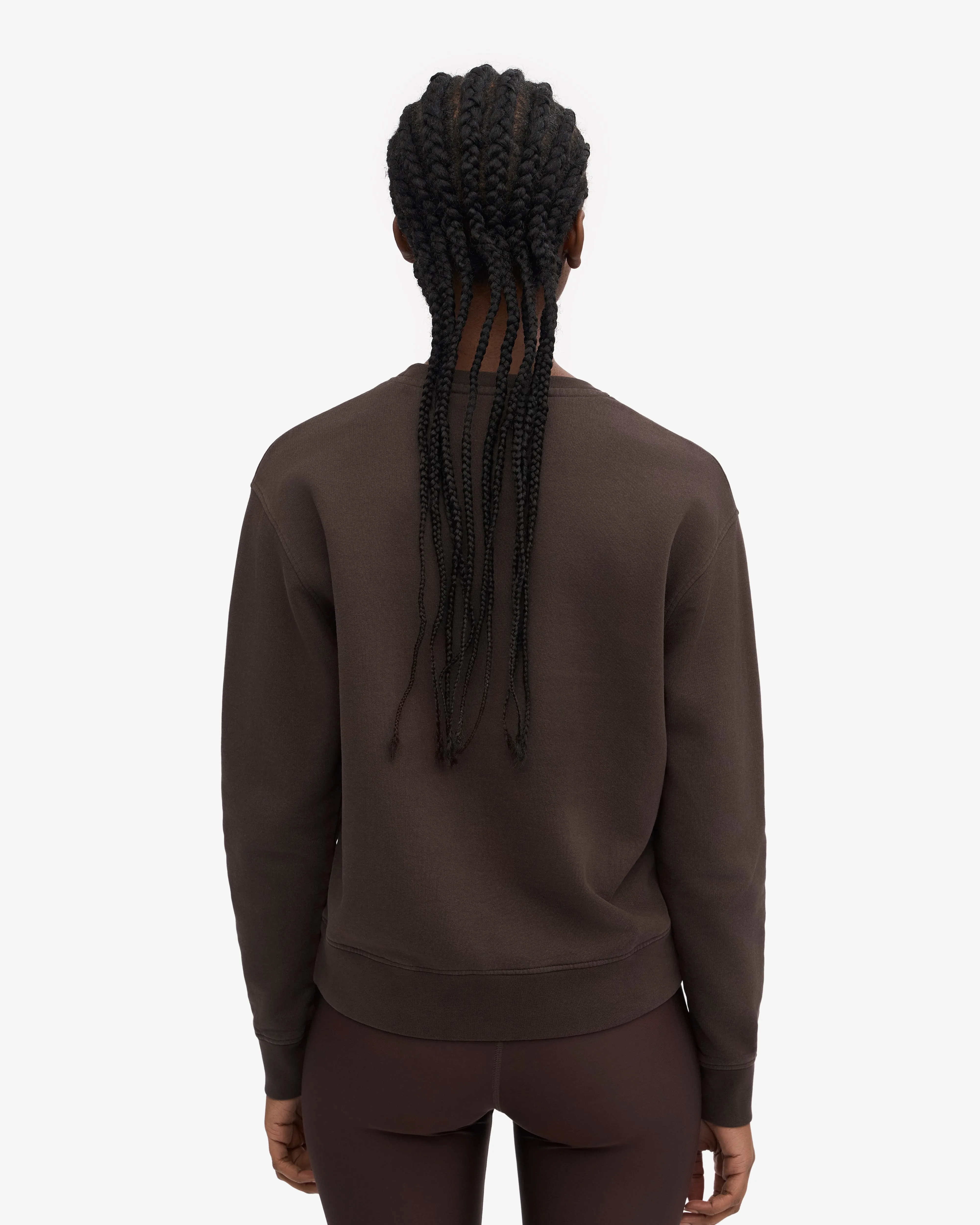 Women Classic Organic Crew - Coffee Brown