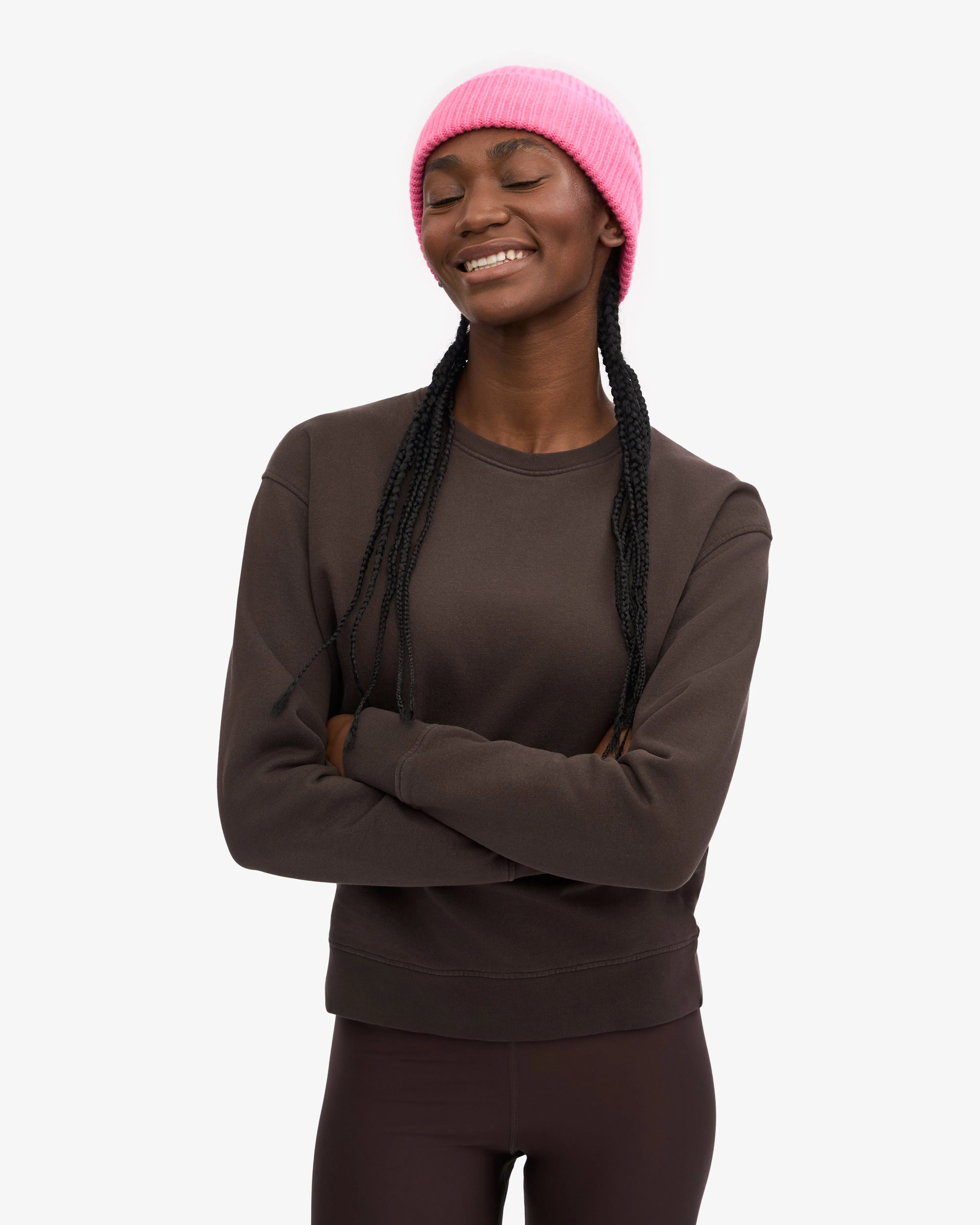 Women Classic Organic Crew - Coffee Brown