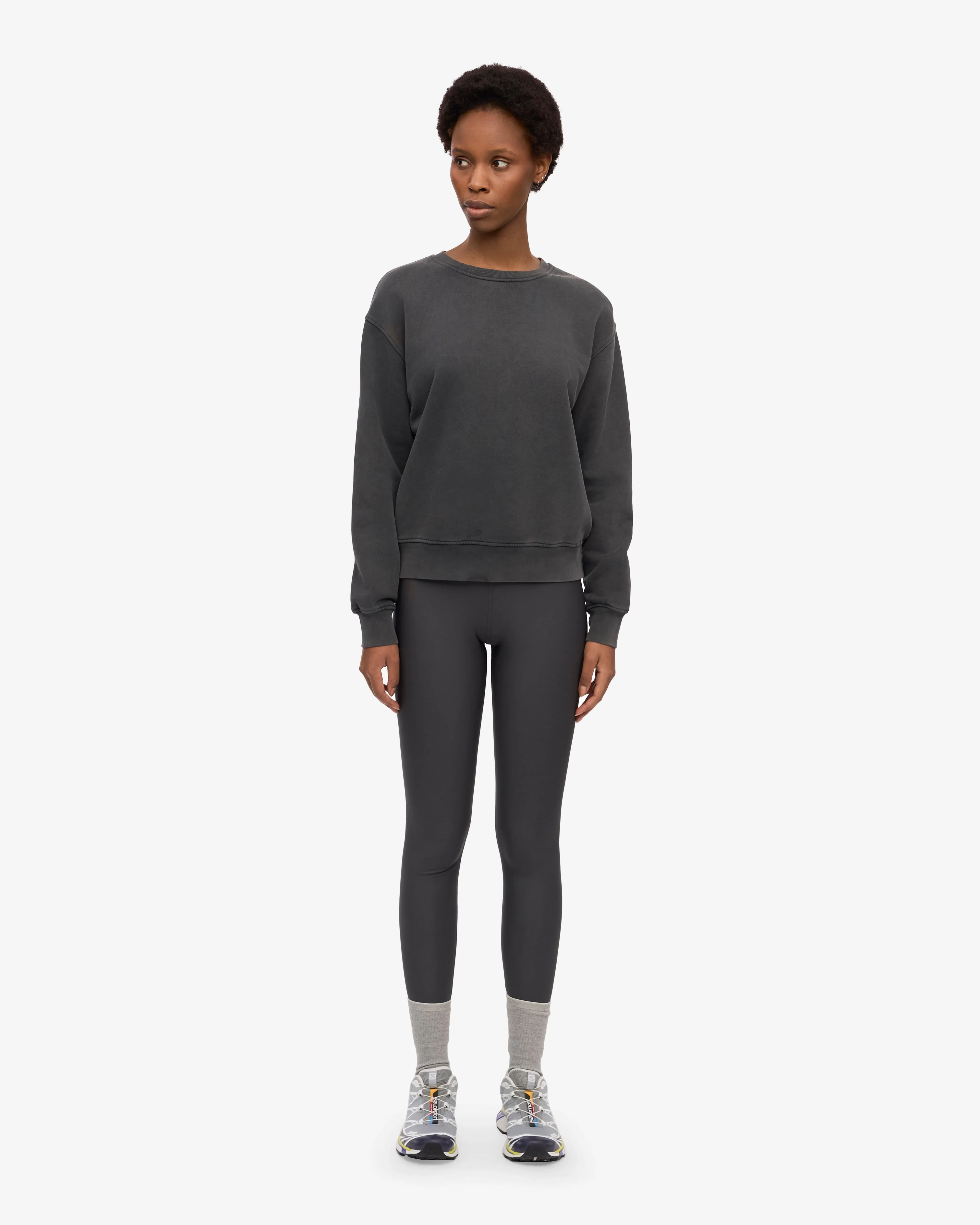 Women Classic Organic Crew - Faded Black