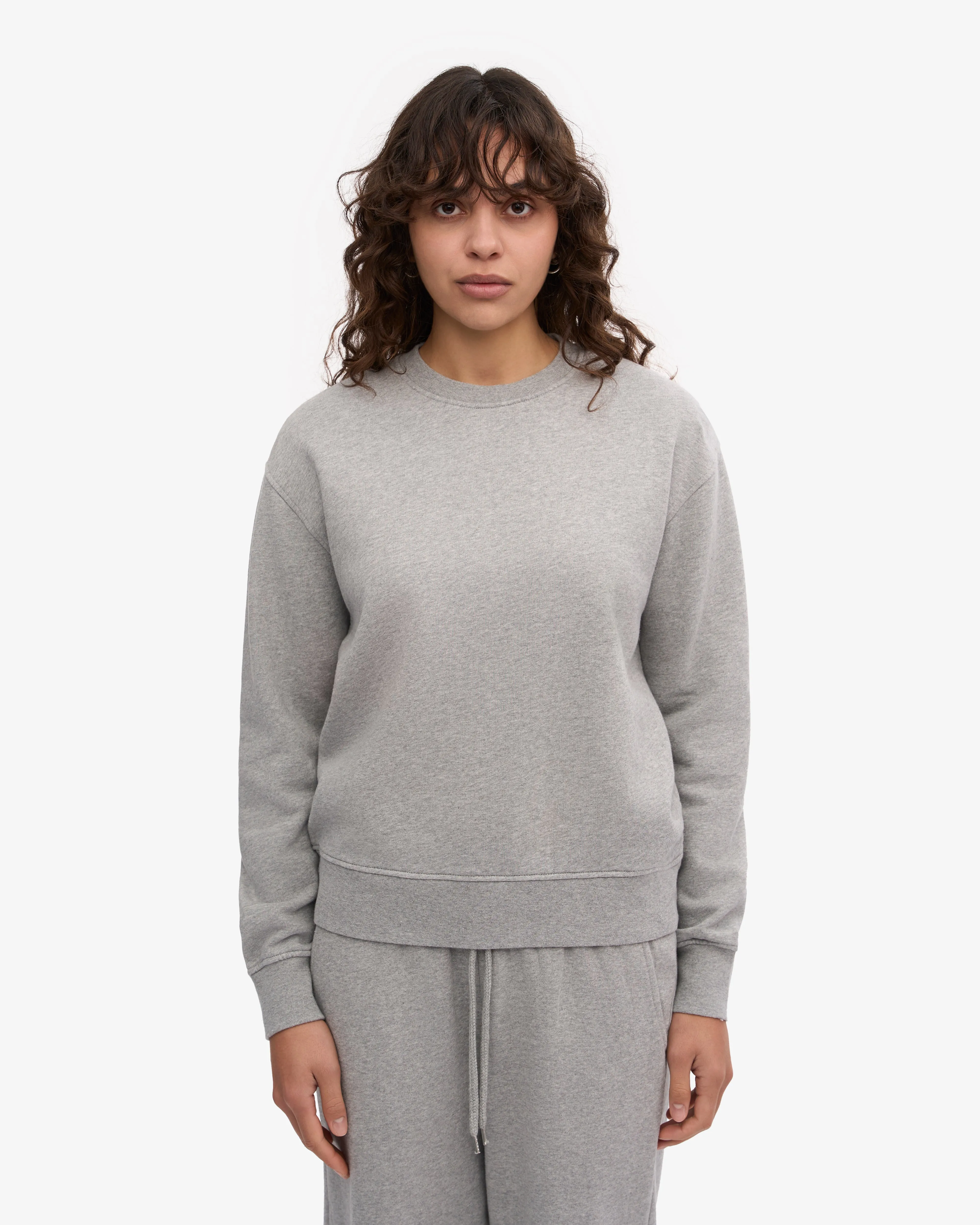 Women Classic Organic Crew - Heather Grey
