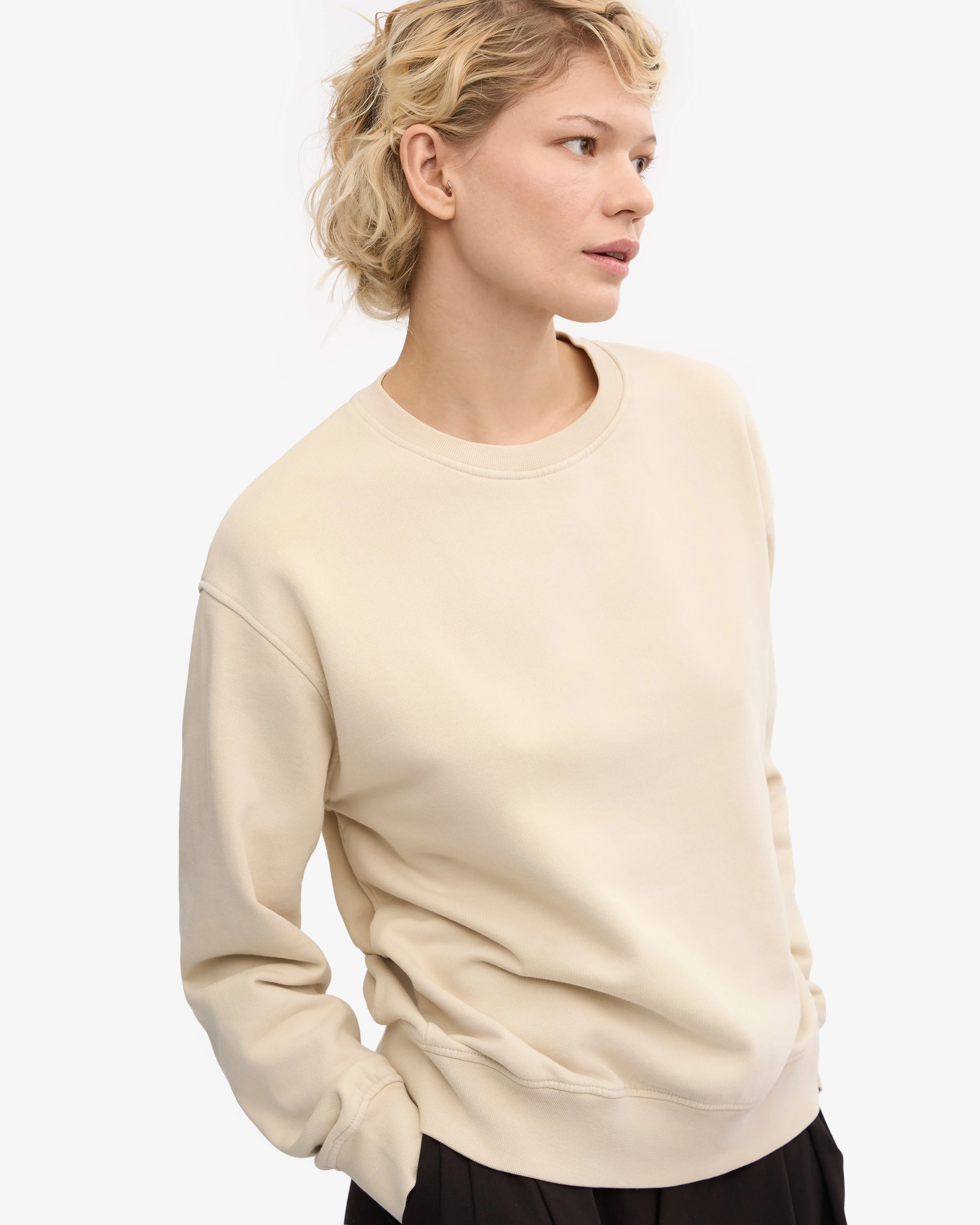 Women Classic Organic Crew - Ivory White