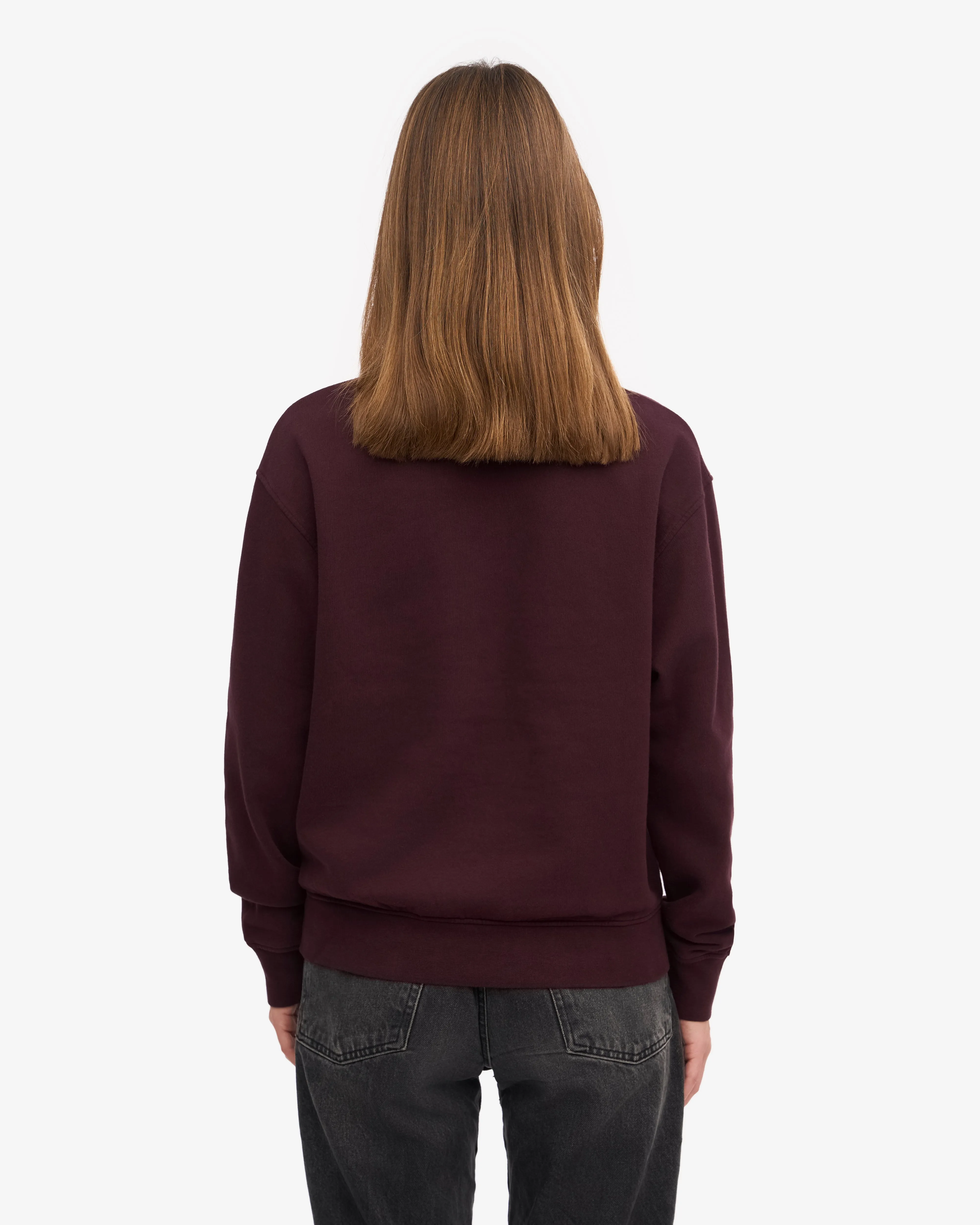 Women Classic Organic Crew - Oxblood Red