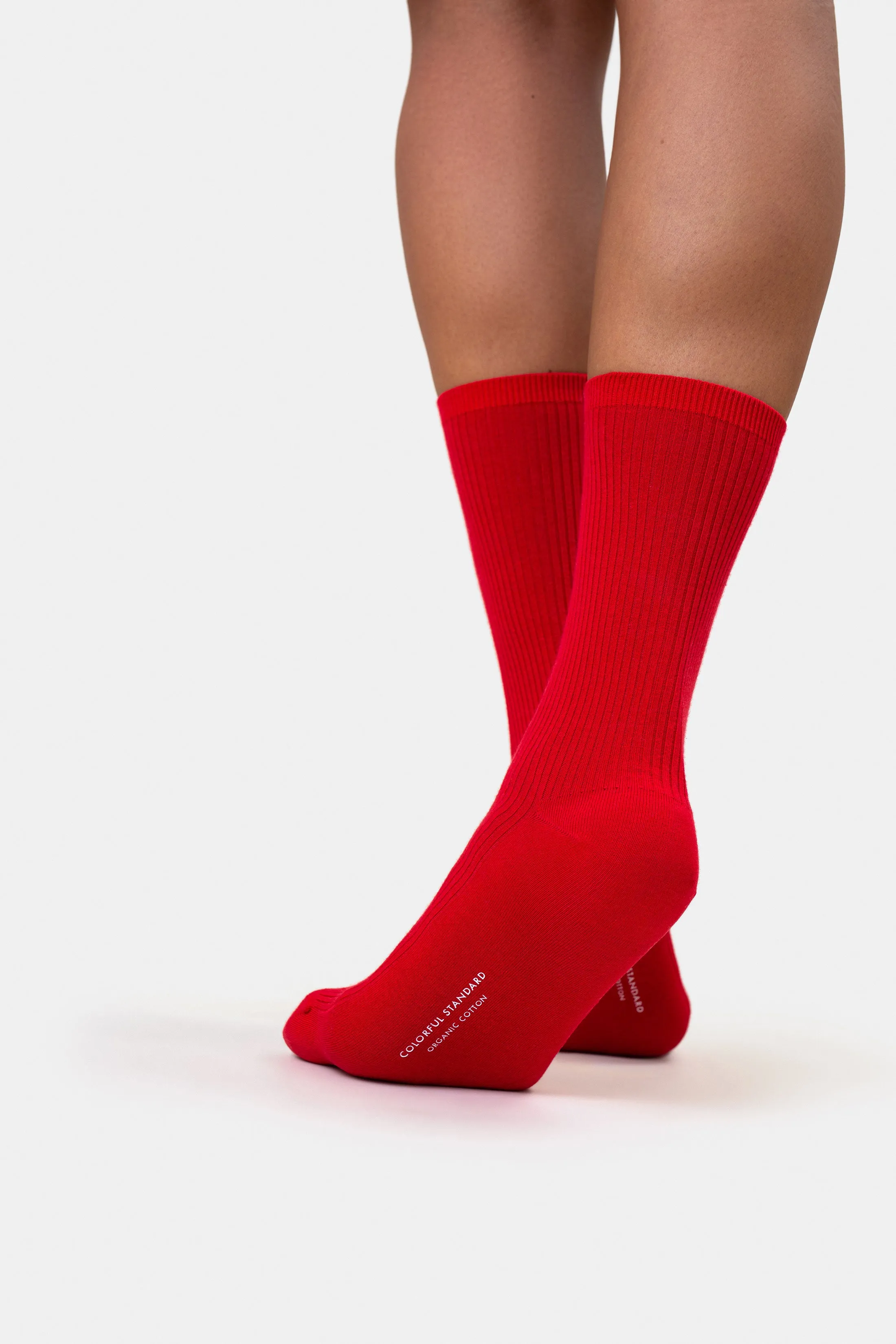 Women Classic Organic Sock - Scarlet Red
