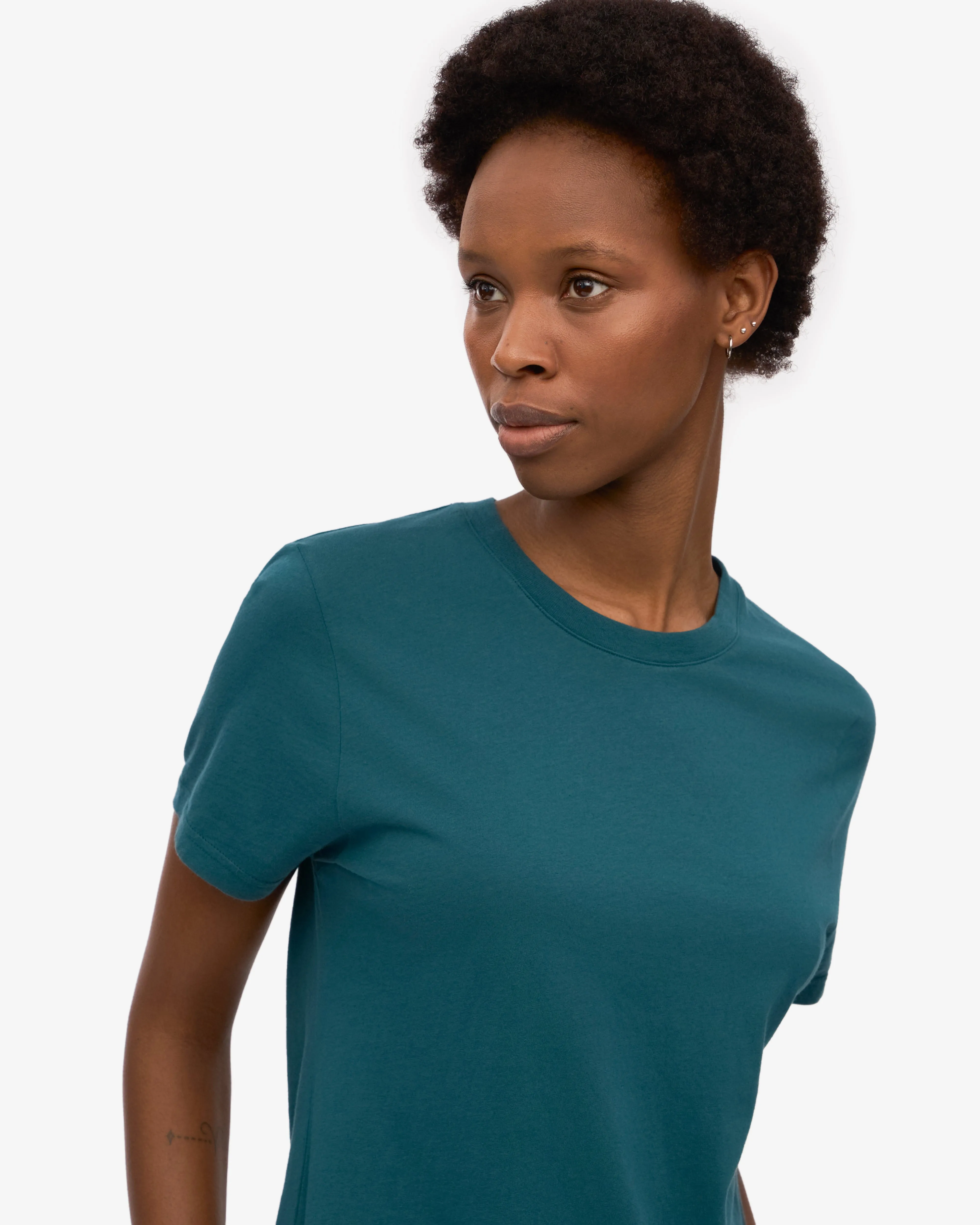 Women Light Organic Tee - Ocean Green