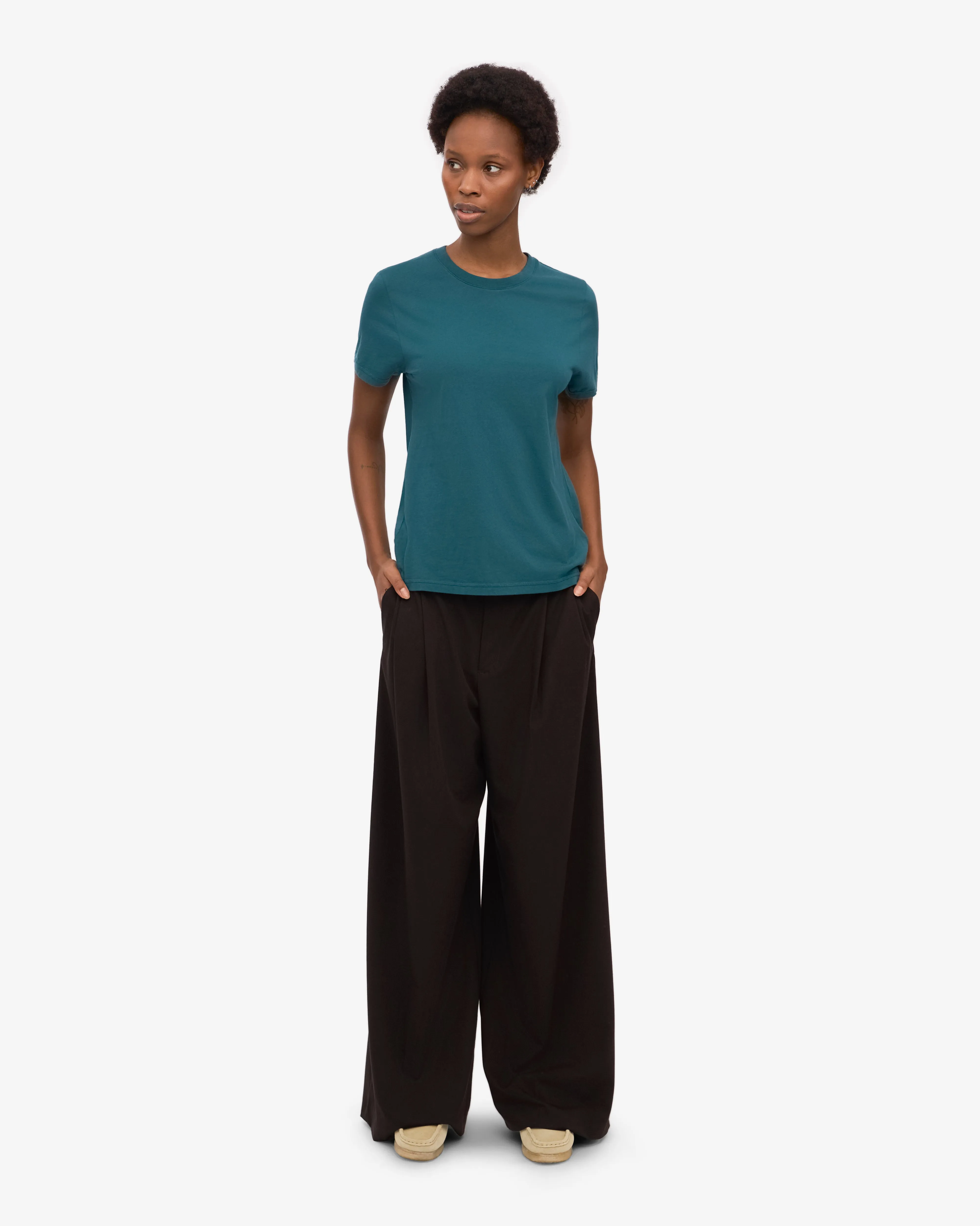 Women Light Organic Tee - Ocean Green