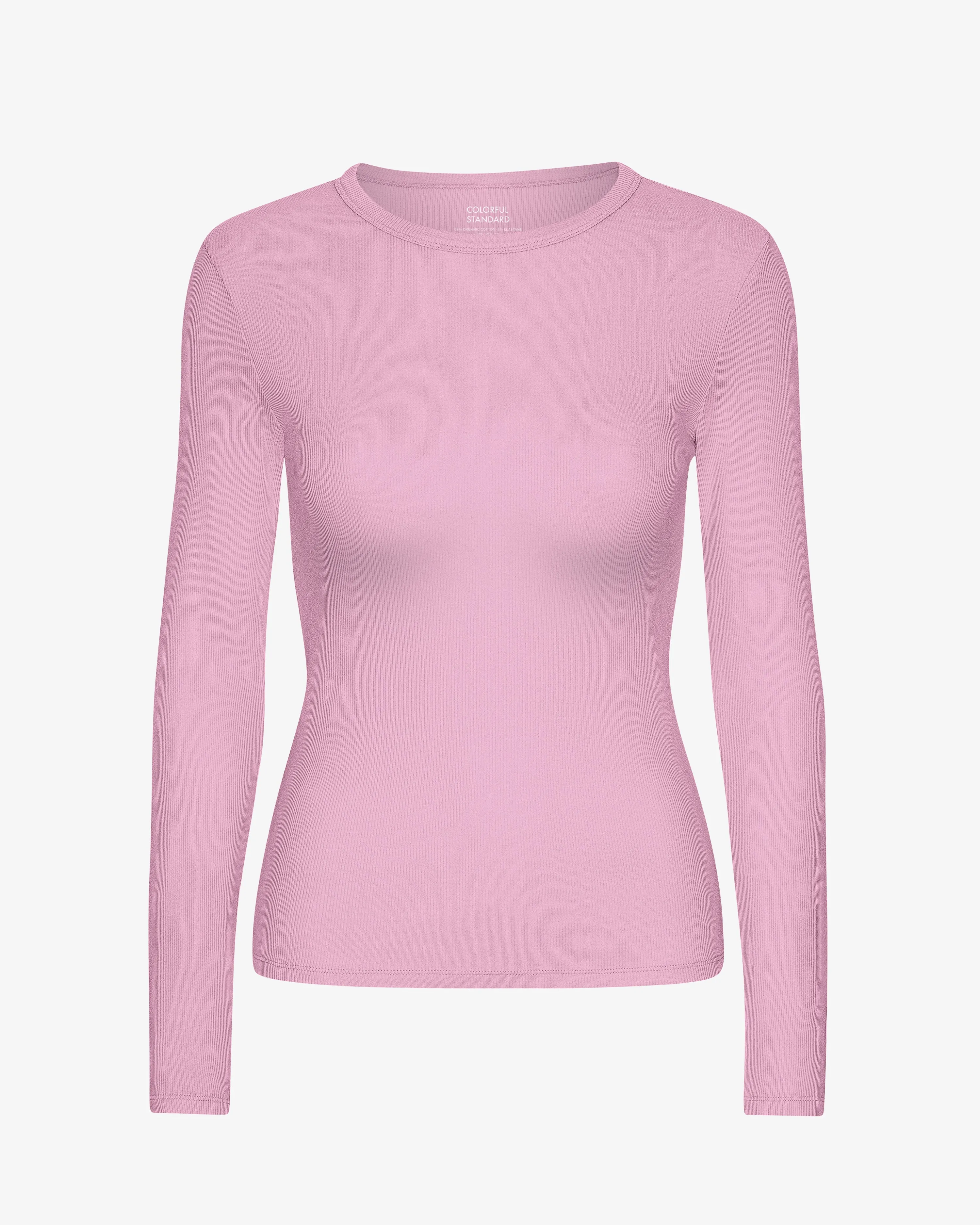 Women Organic Rib LS T-Shirt - Cherry Blossom