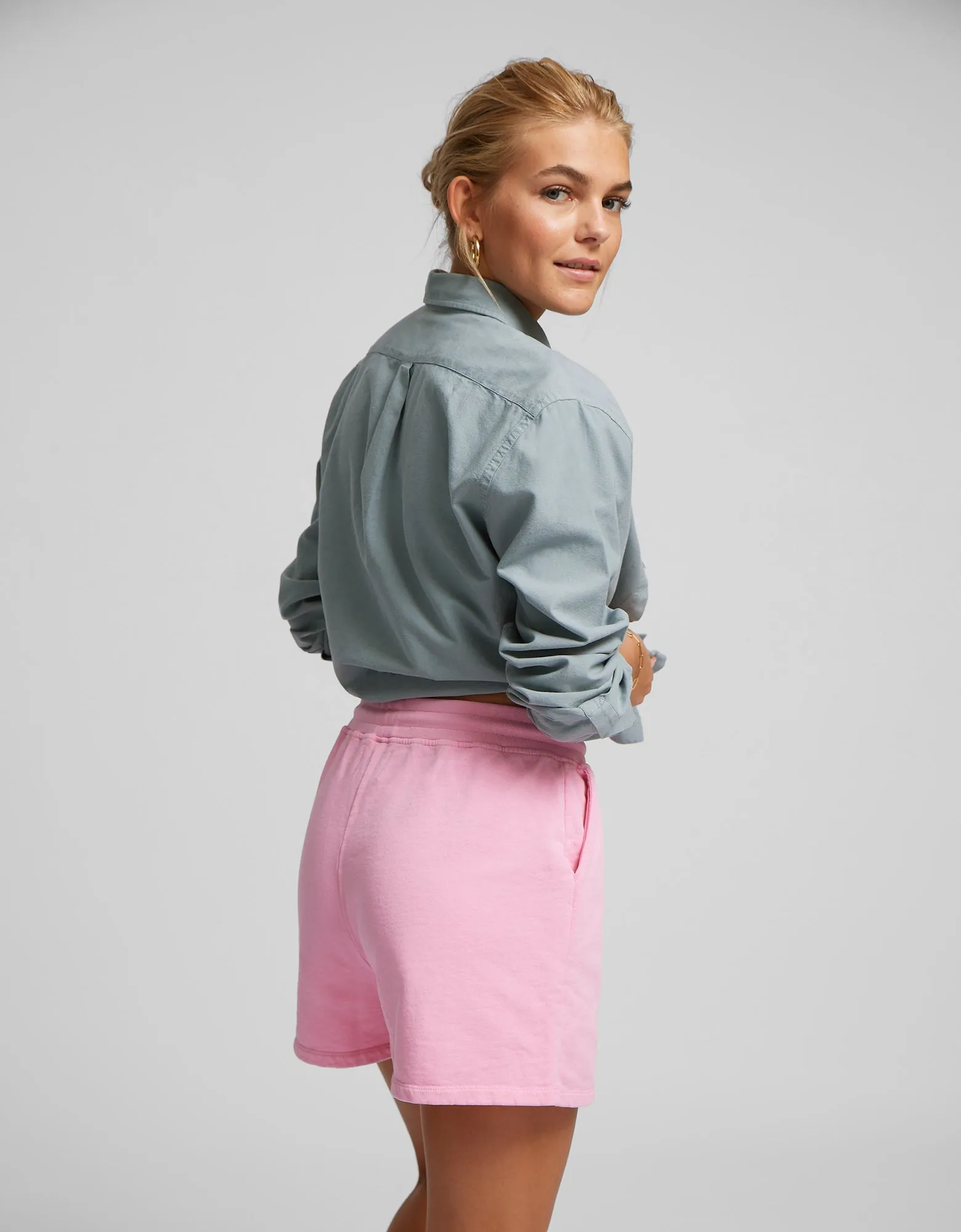 Women Organic Sweatshorts - Snow Melange