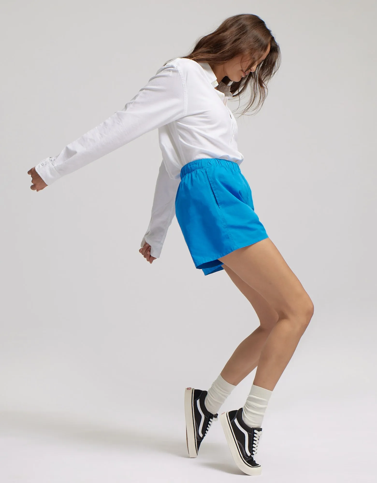 Women Organic Twill Shorts - Cloudy Grey