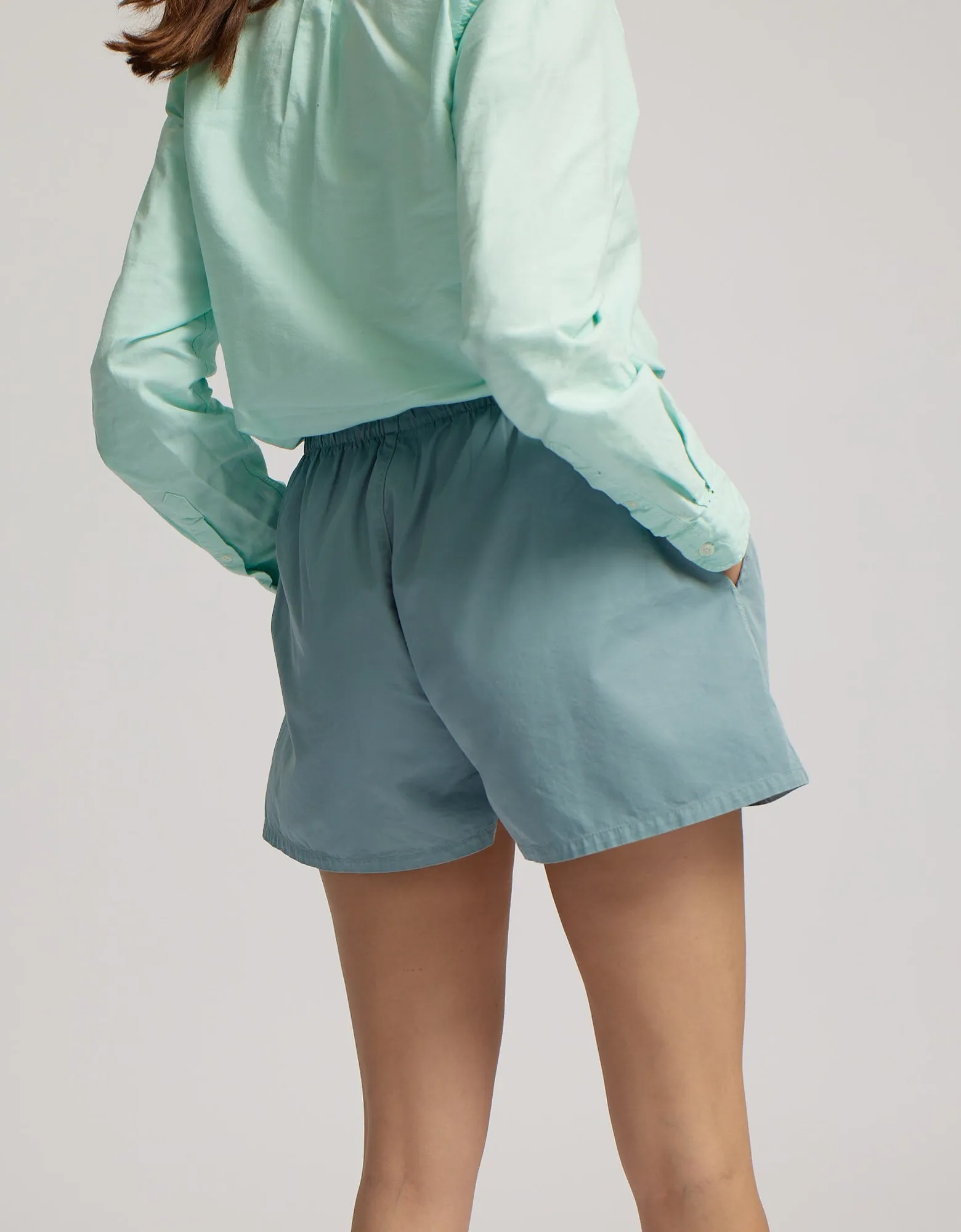 Women Organic Twill Shorts - Dusty Olive